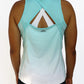 5008 - Flexible Strong Resilient Ombre Open Back Tank/ Teal