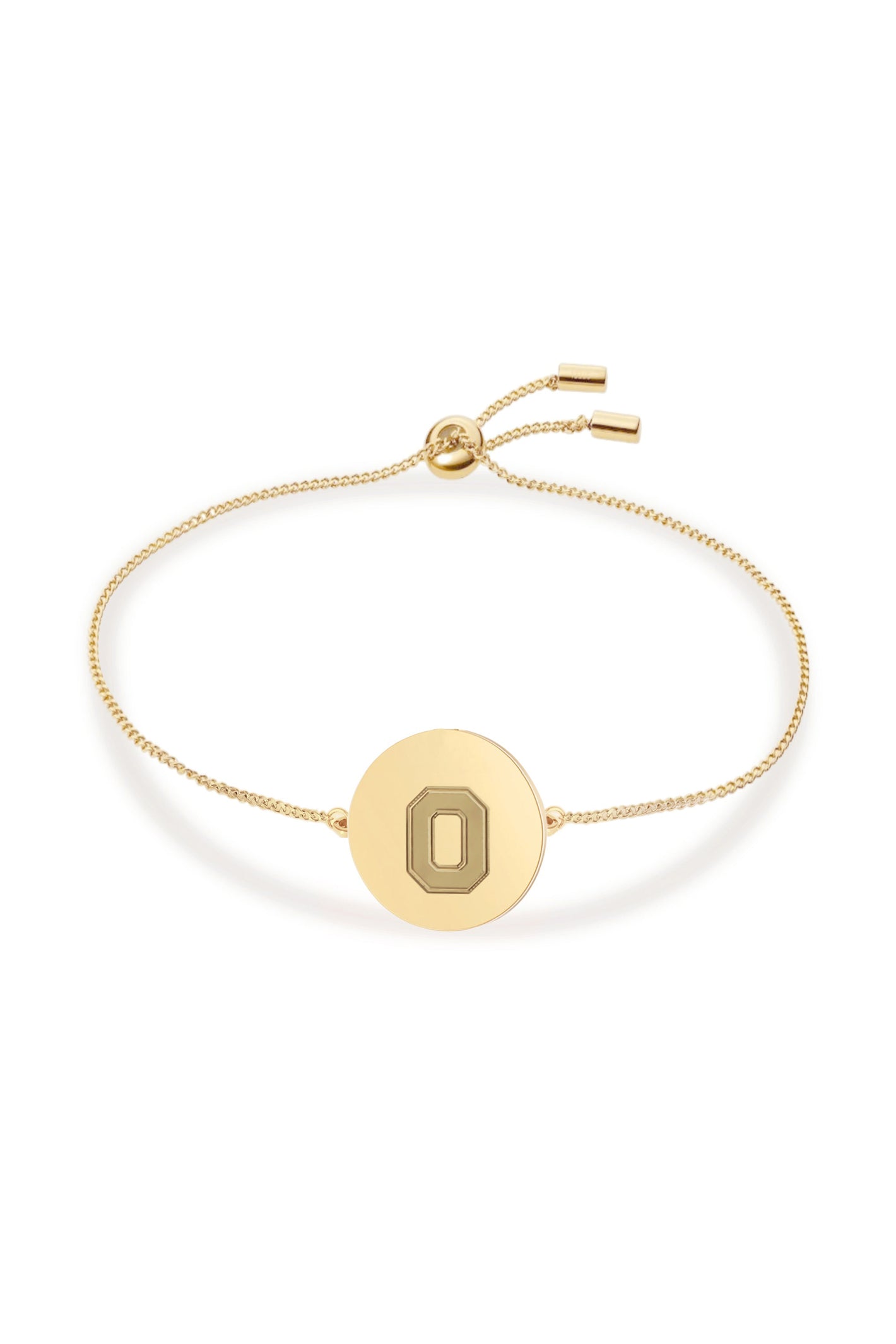 5420 - Ohio State Block O Bracelet/ 18K Gold Plated