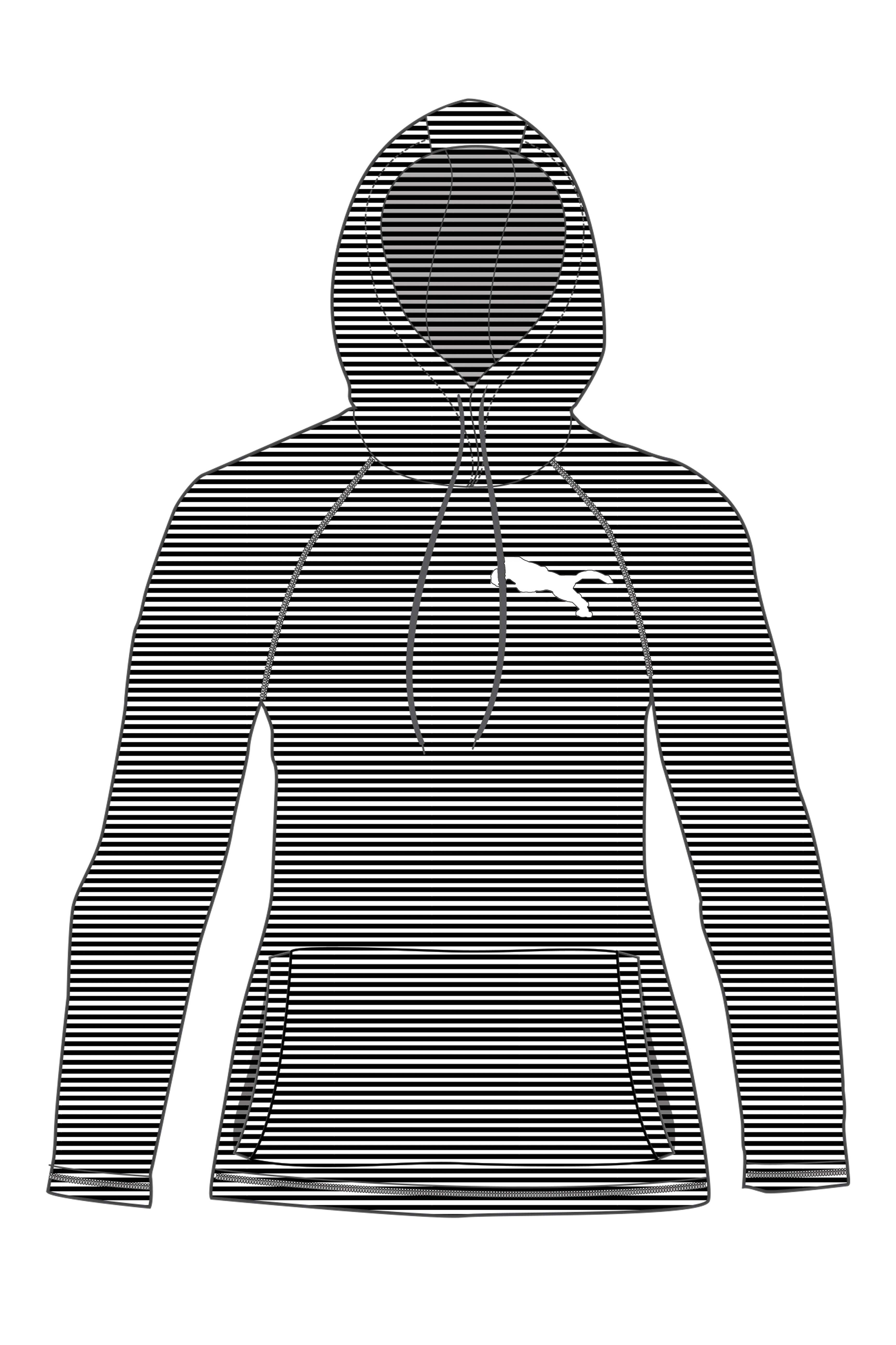 5120 - St John's Lutheran School Ladies Striped Lightweight Hoodie