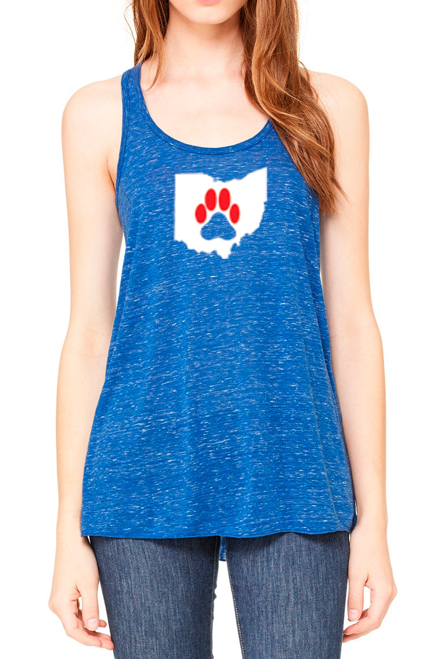 5122 - Marysville Love Women's Muscle Tank/Royal Blue Heather - FINAL SALE