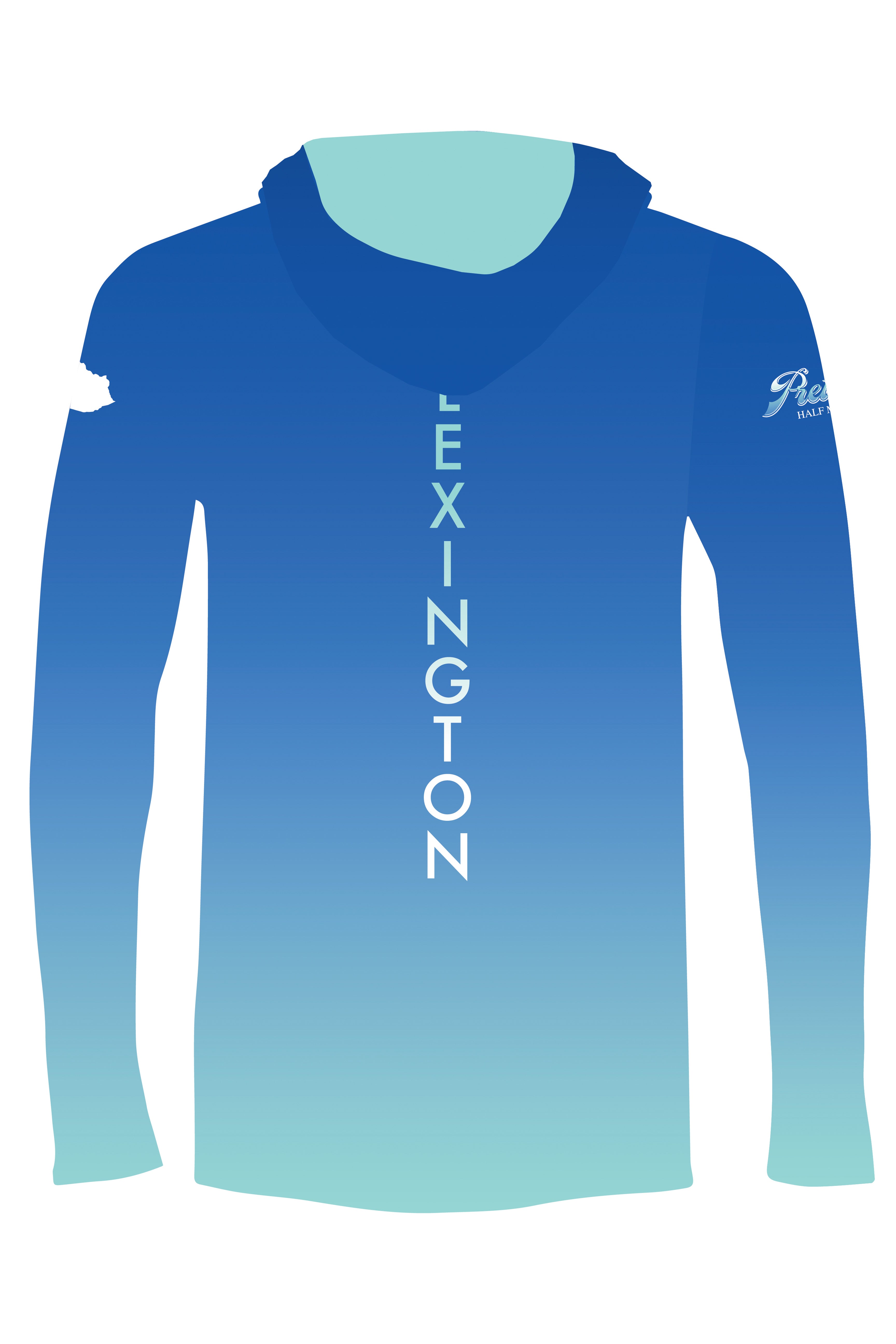 MEN'S Official RunTheBluegrass 2023 Lightweight Hoodie/ Sky Blue Ombre