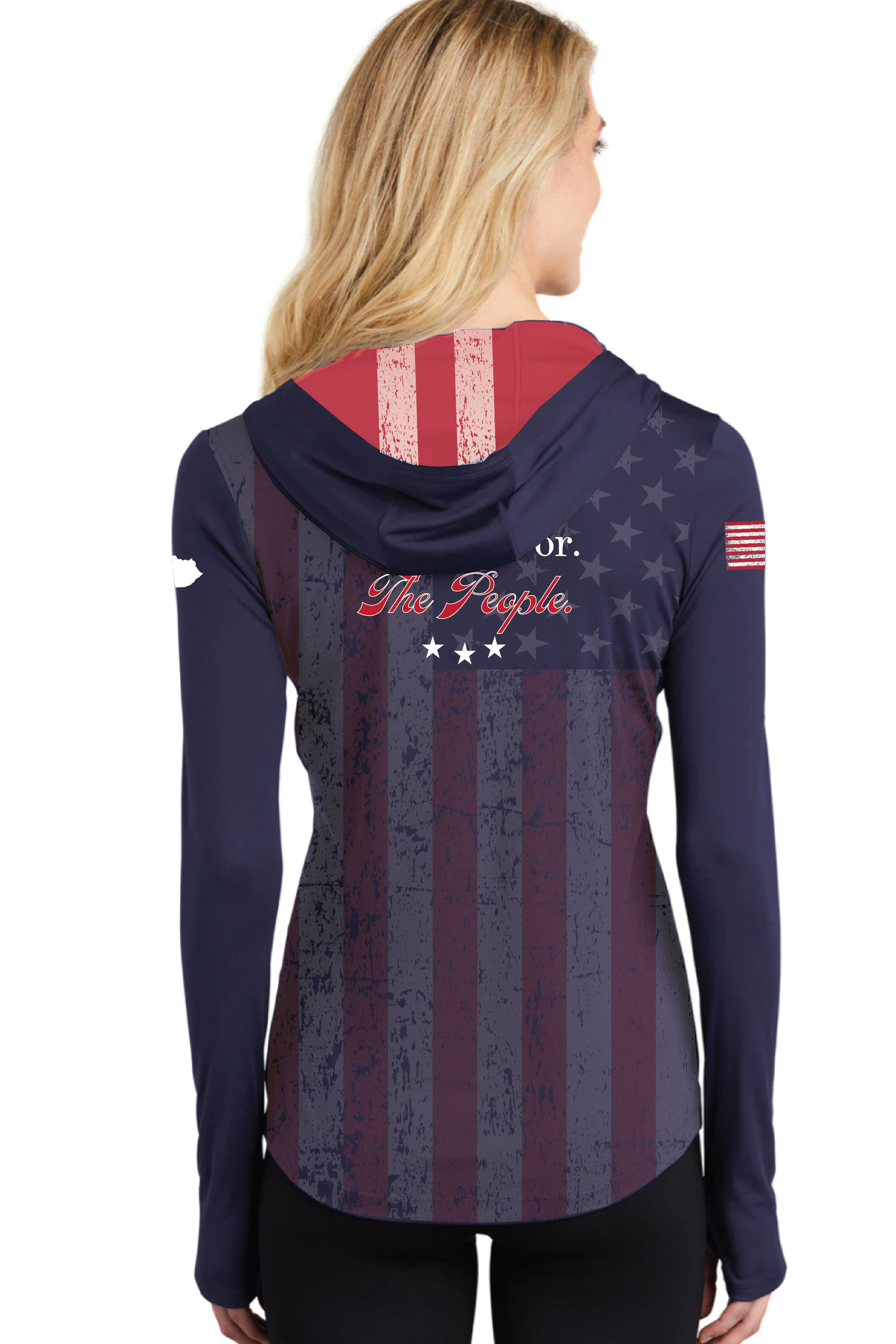 WOMEN'S Official RunTheBluegrass 2023 Lightweight Hoodie/ Navy Ombre