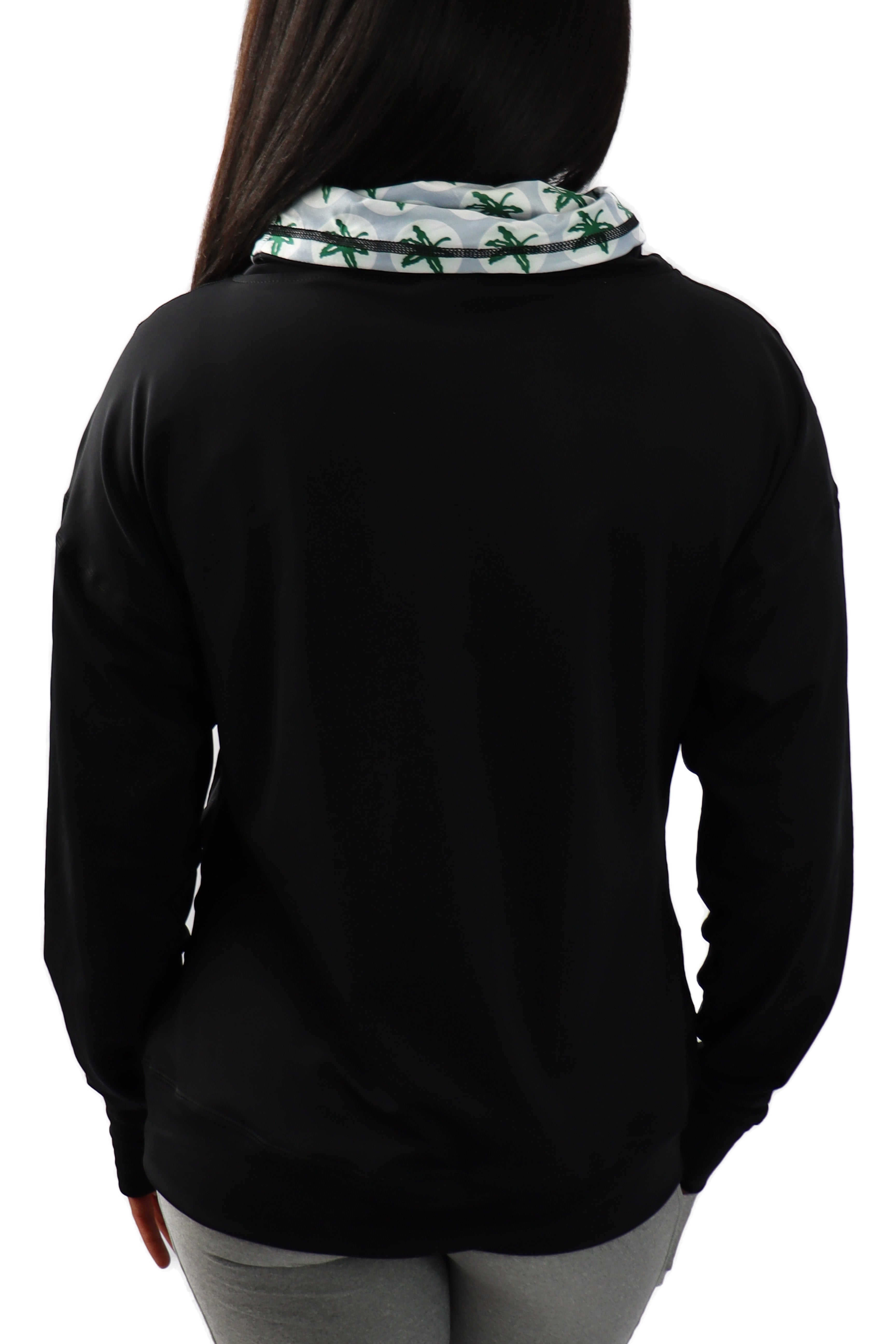 2406 - Ohio State Buckeyes Women's Mock Neck LUXE Pullover/Black