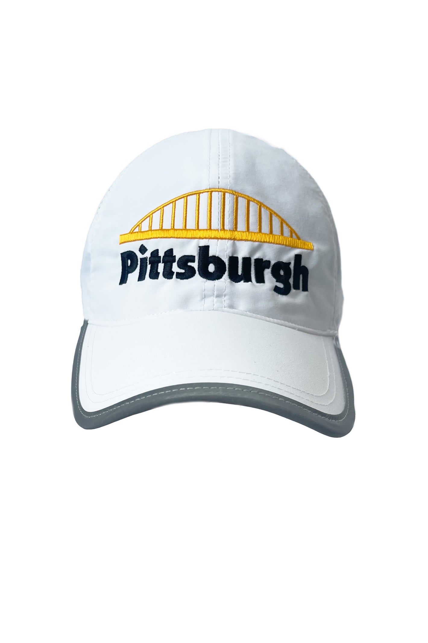 7109 -Pittsburgh Bridge Hat/White (Large Bridge Logo)