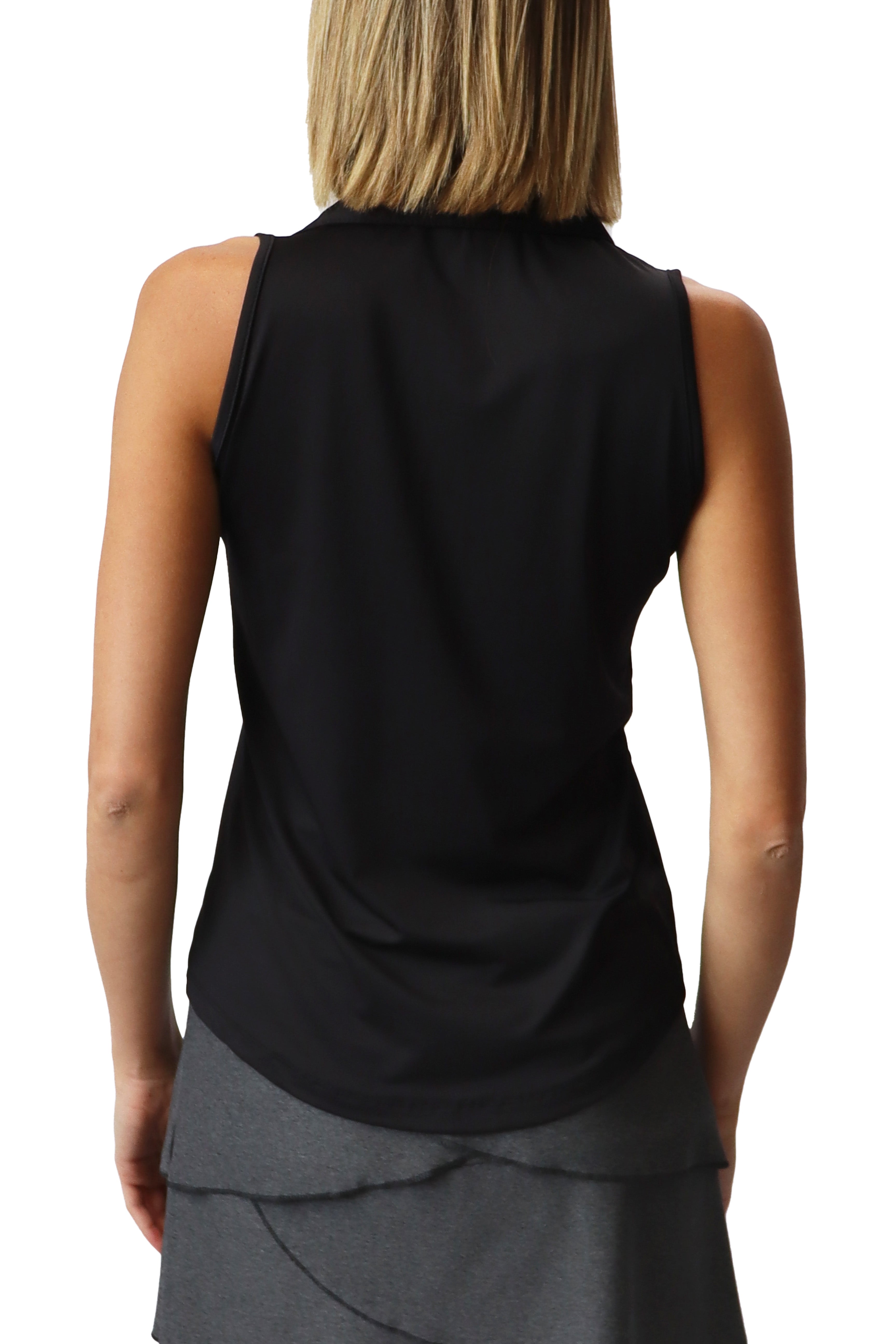 2408 - Ohio State Athletic O Sleeveless Polo/Black