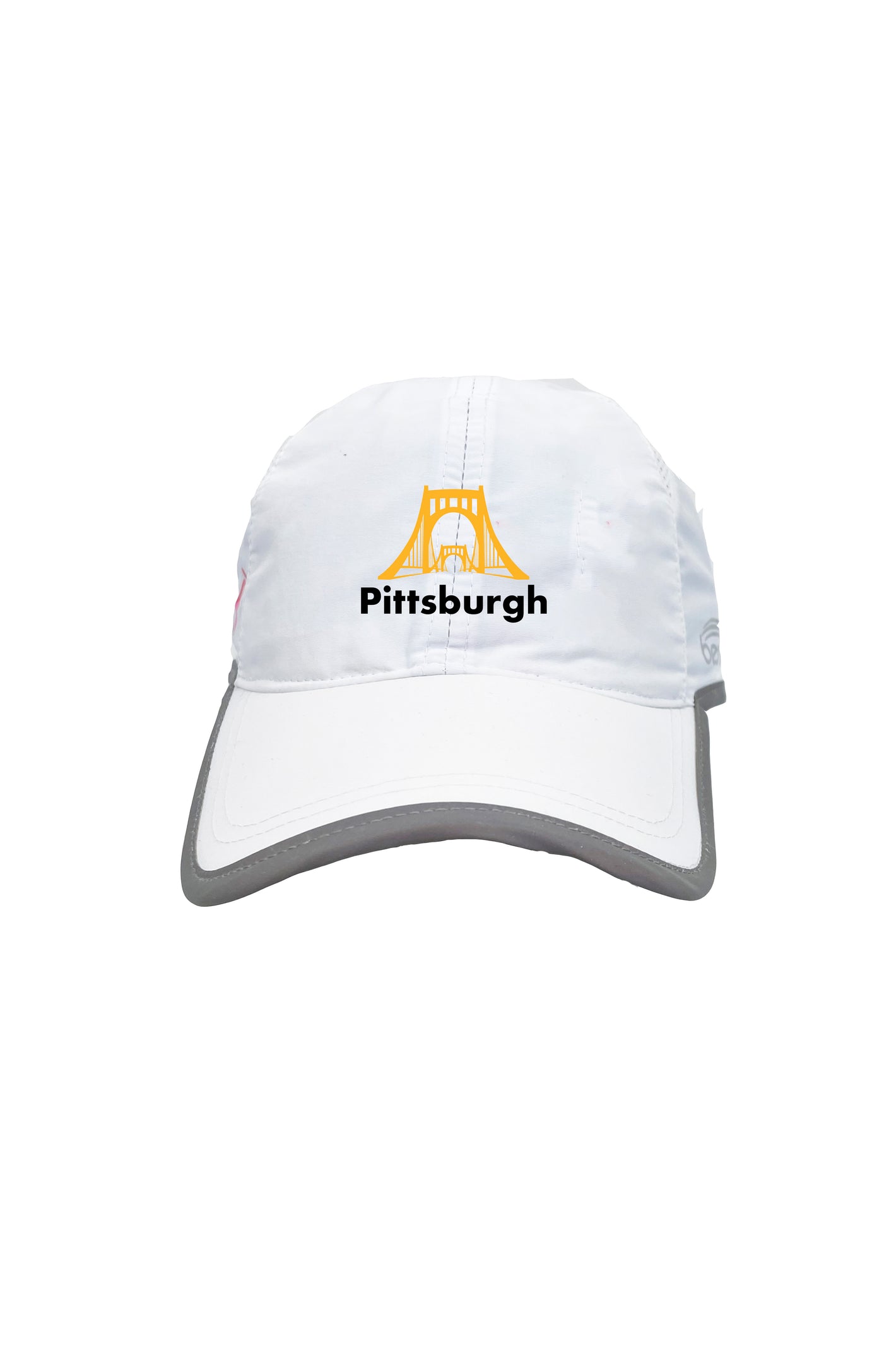 Pittsburgh Bridge Running Hat - White
