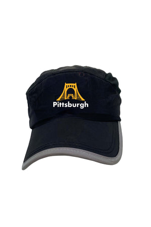 7109 - Pittsburgh Bridge Running Hat - Black