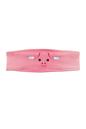 "When Pigs Fly" Reversible Headband - Pink & White Ombre