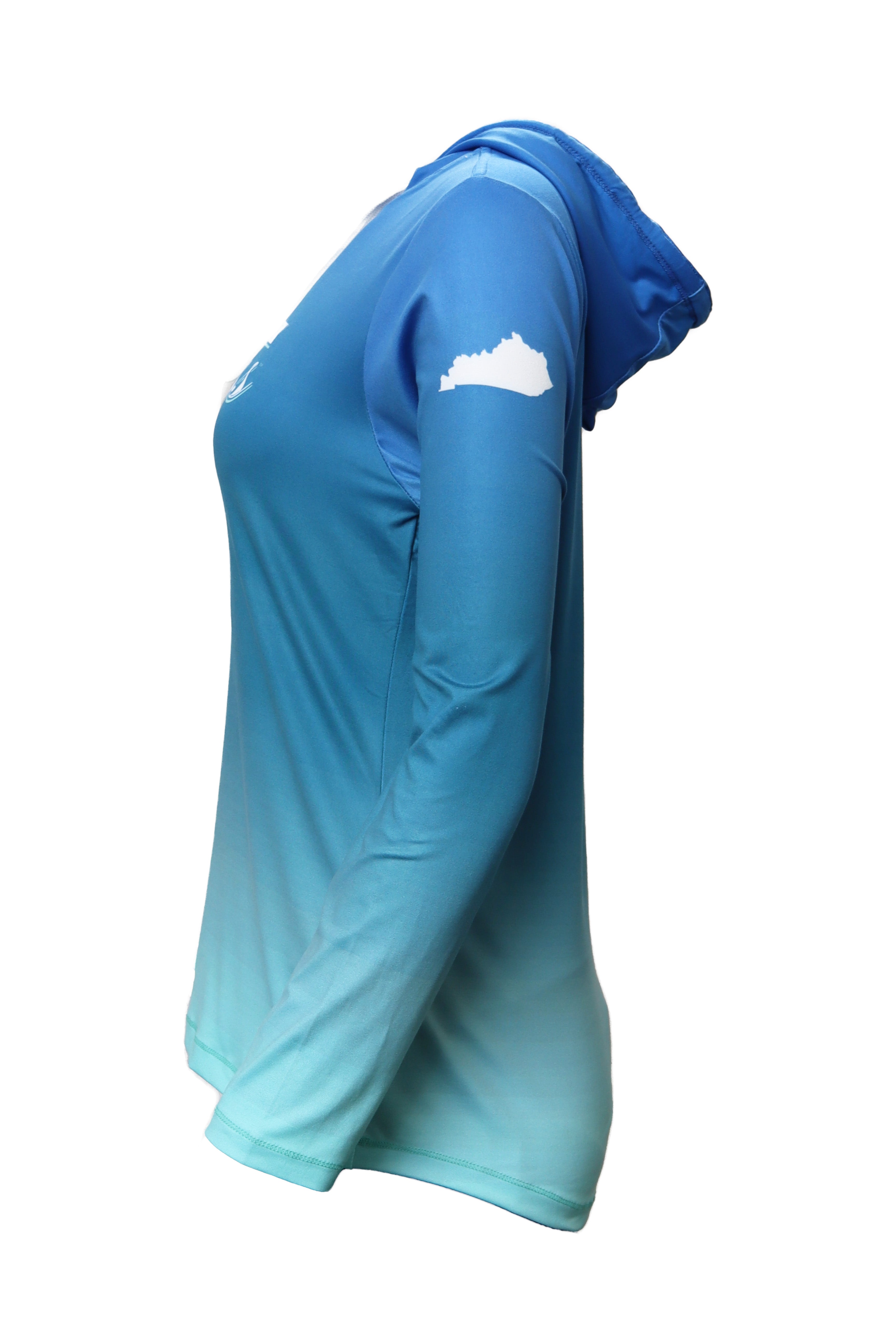 WOMEN'S Official RunTheBluegrass 2023 Lightweight Hoodie/ Sky Blue Ombre