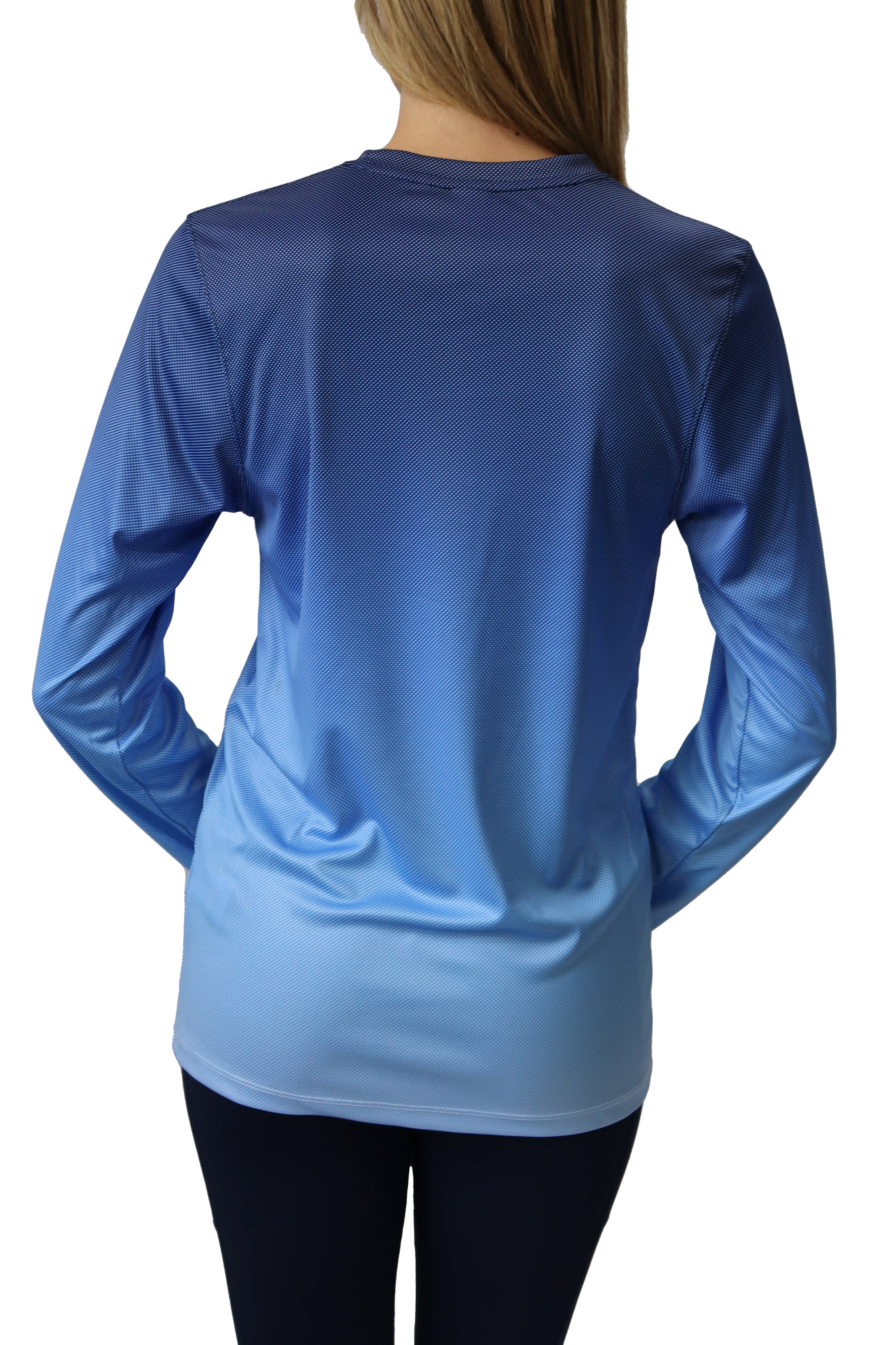 7100 - RunTheBlueGrass Unisex LS Tee/Blue Ombre