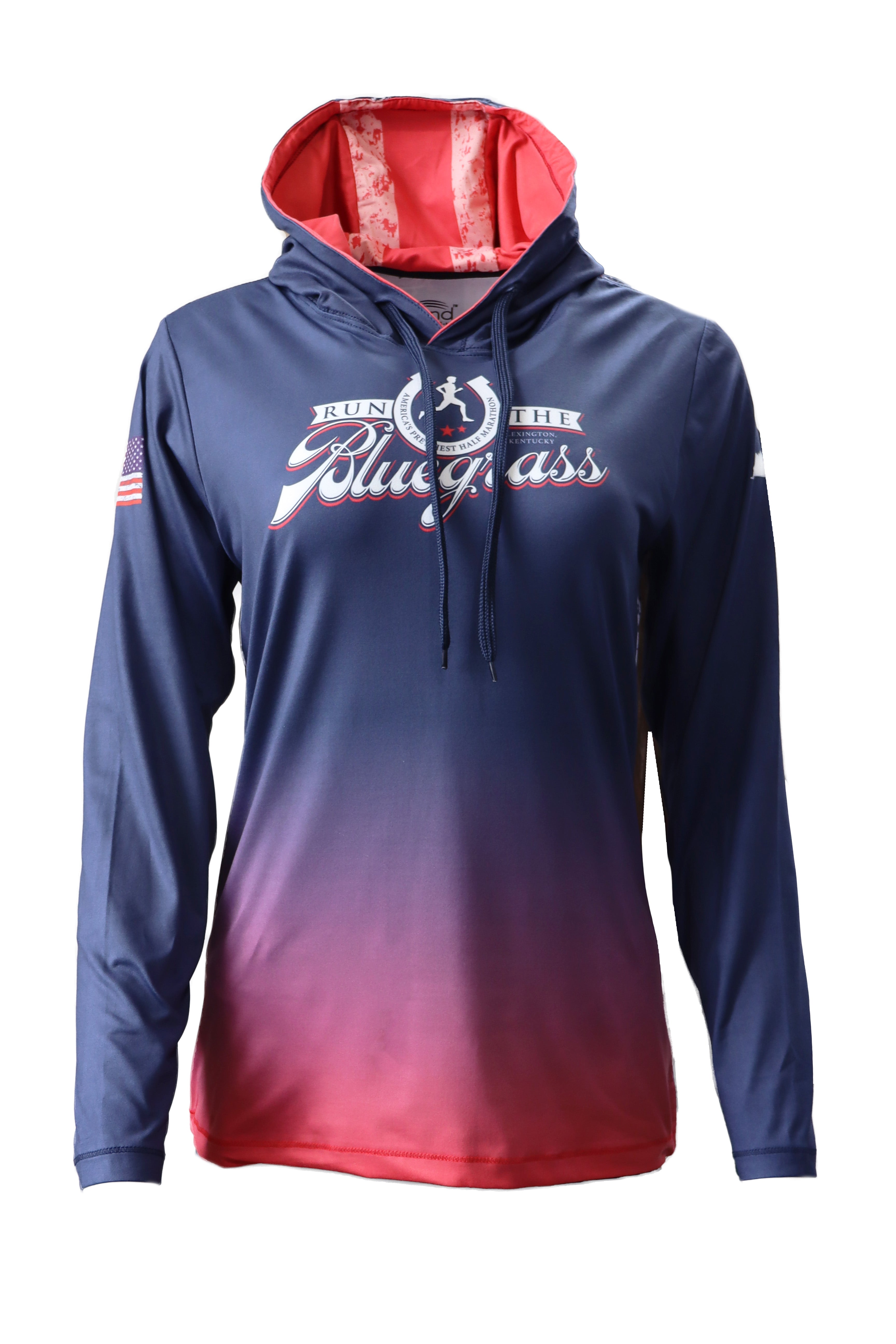 WOMEN'S Official RunTheBluegrass 2023 Lightweight Hoodie/ Navy Ombre