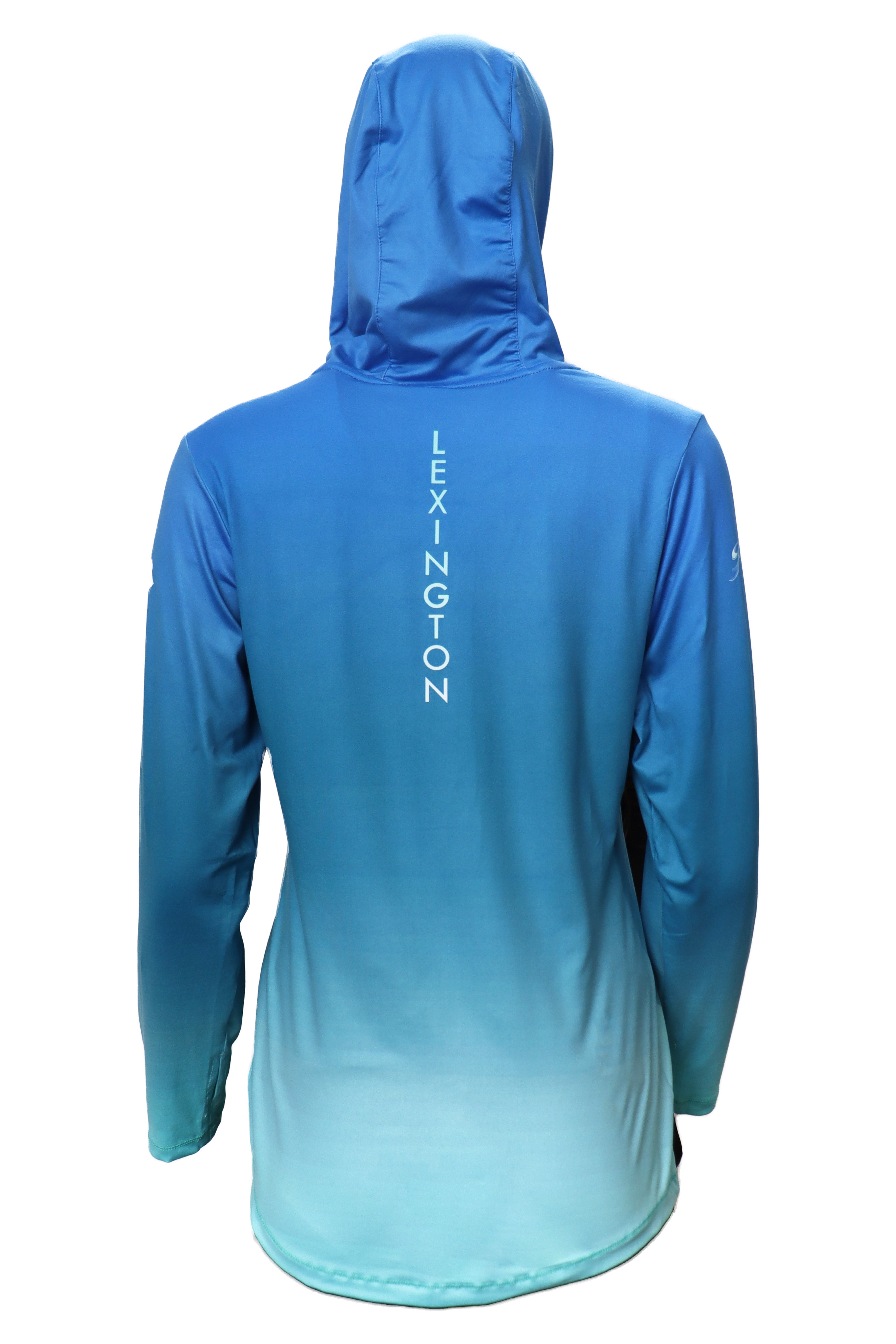 WOMEN'S Official RunTheBluegrass 2023 Lightweight Hoodie/ Sky Blue Ombre