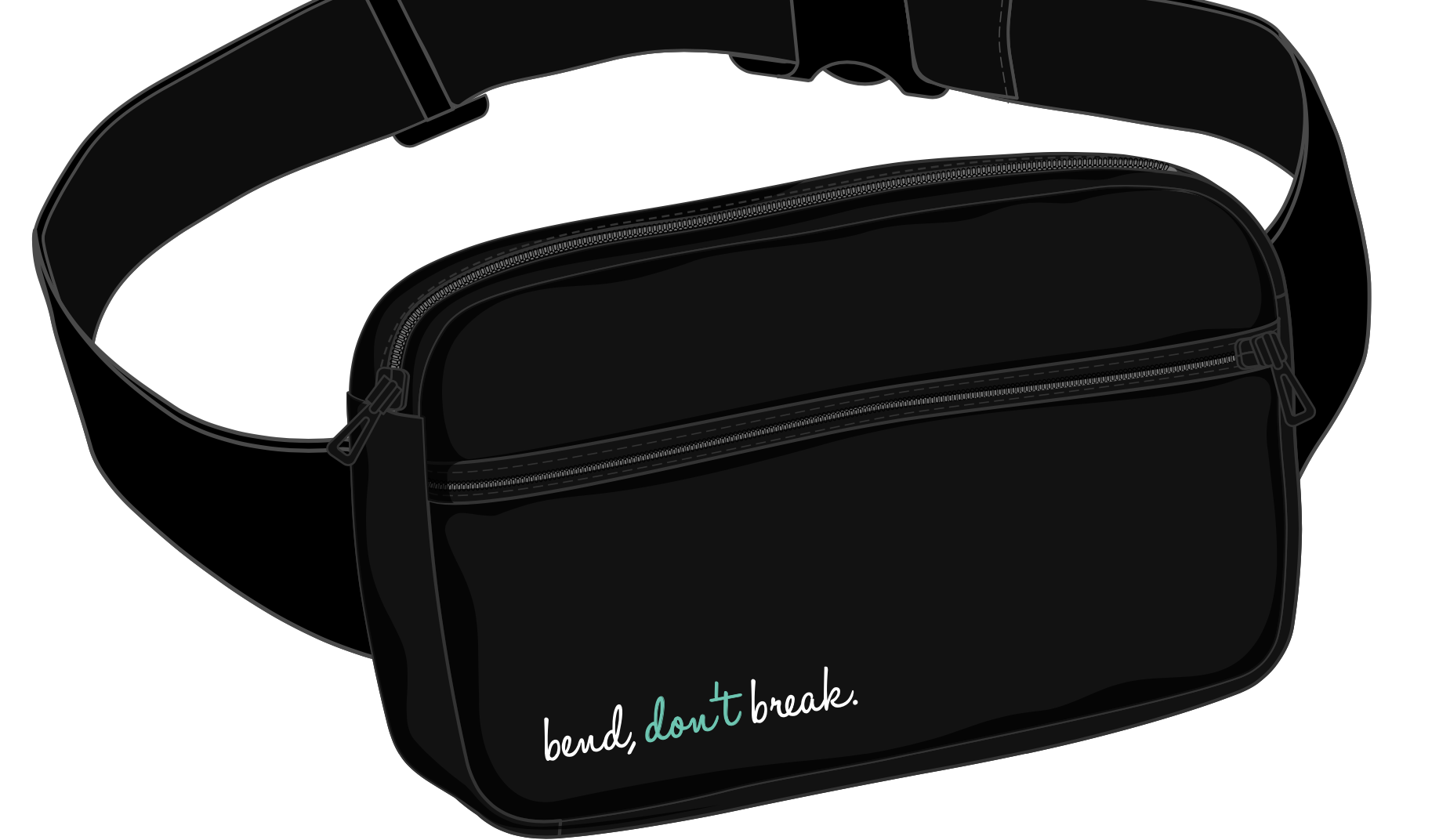 5017 - Bend, Don't Break Fanny Pack/ Black
