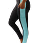 4405 -The Just Right  "Unbreakable" Panel Pocket Legging/ Black & Teal