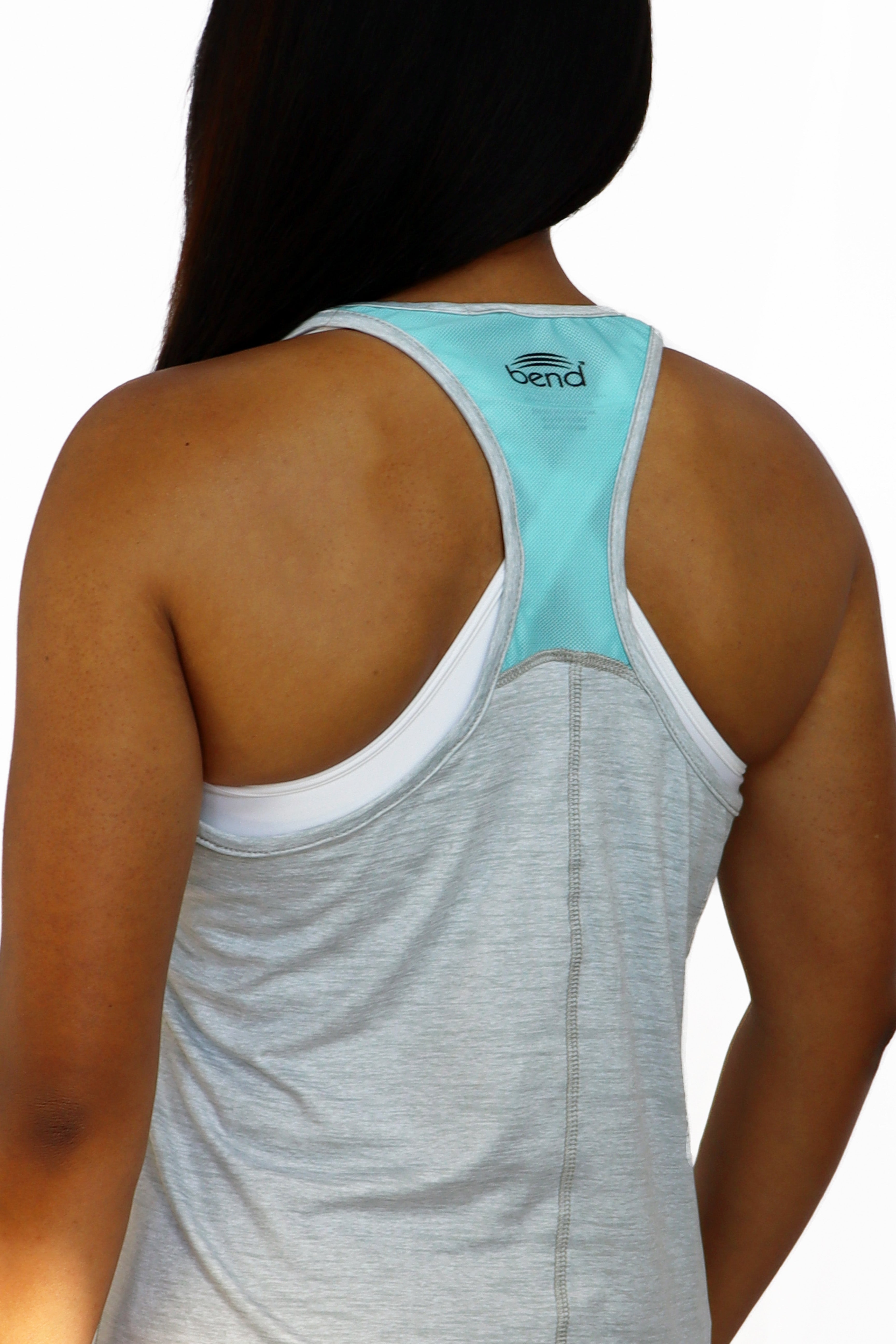 5009 -Unbreakable Meshback Racer Tank/ Heather Grey