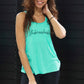 4109 - The Bend Bliss “Unbreakable” Gathered Back Tank - Teal