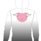 "When Pigs Fly" Womens Ombre Hoodie - Black & White