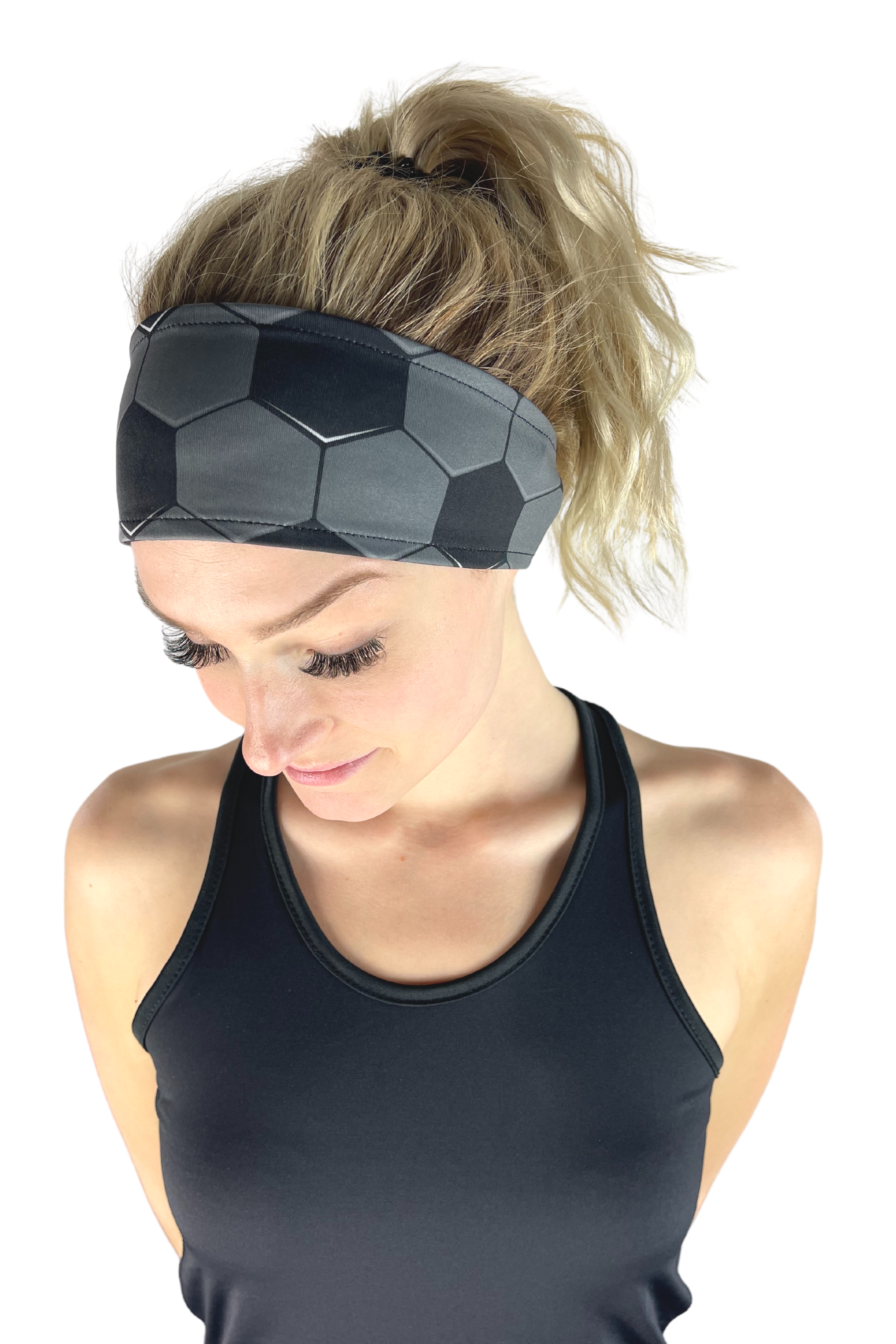 944 - 1ZZ0 Soccer Reversible Headband/ Black