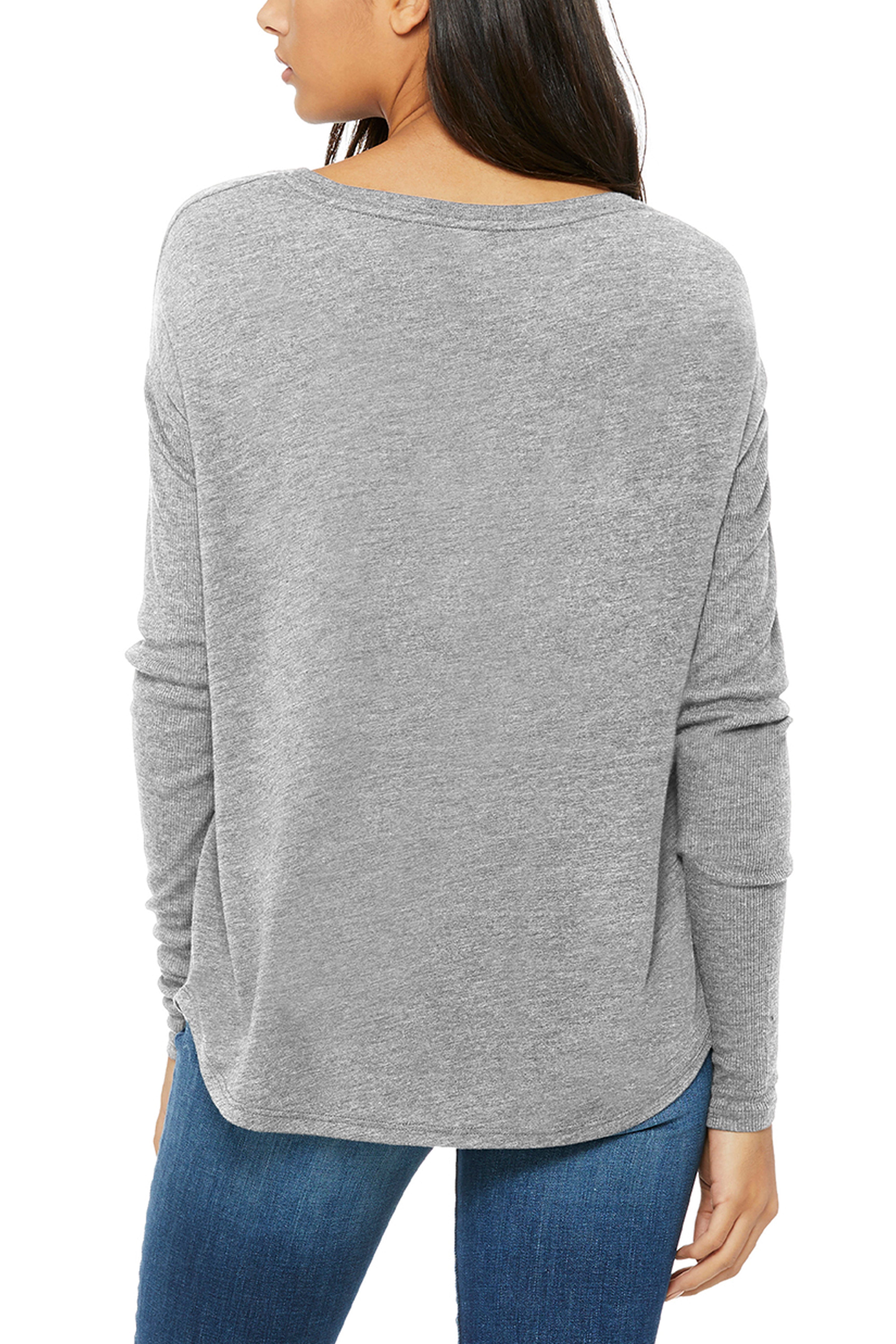 5406 - "Bend Dont Break" Love Lightweight Longsleeve Tee/ Heather Grey - FINAL SALE