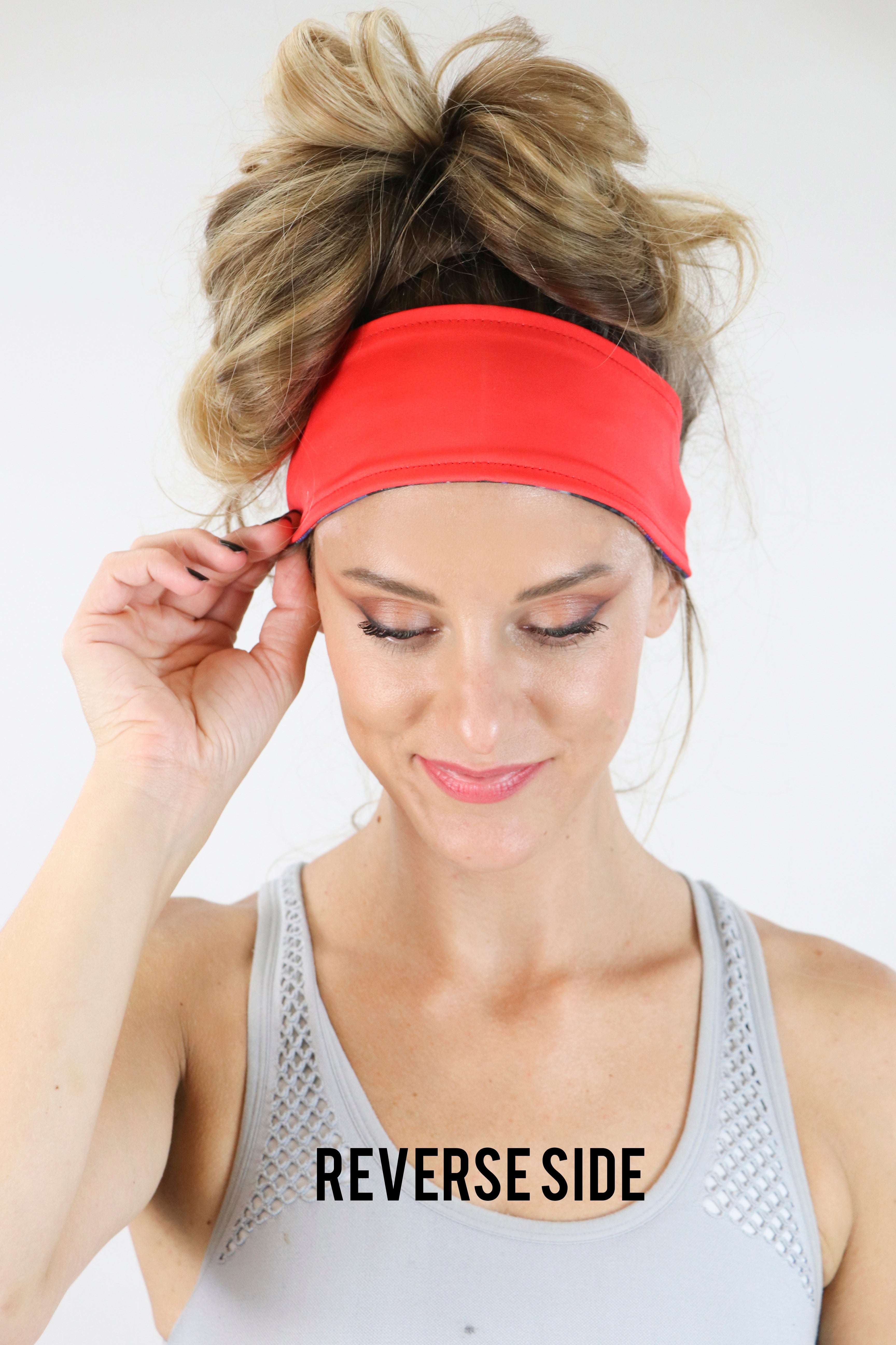 5102 - REVERSIBLE USA Stars Headband/ Black- FINAL SALE