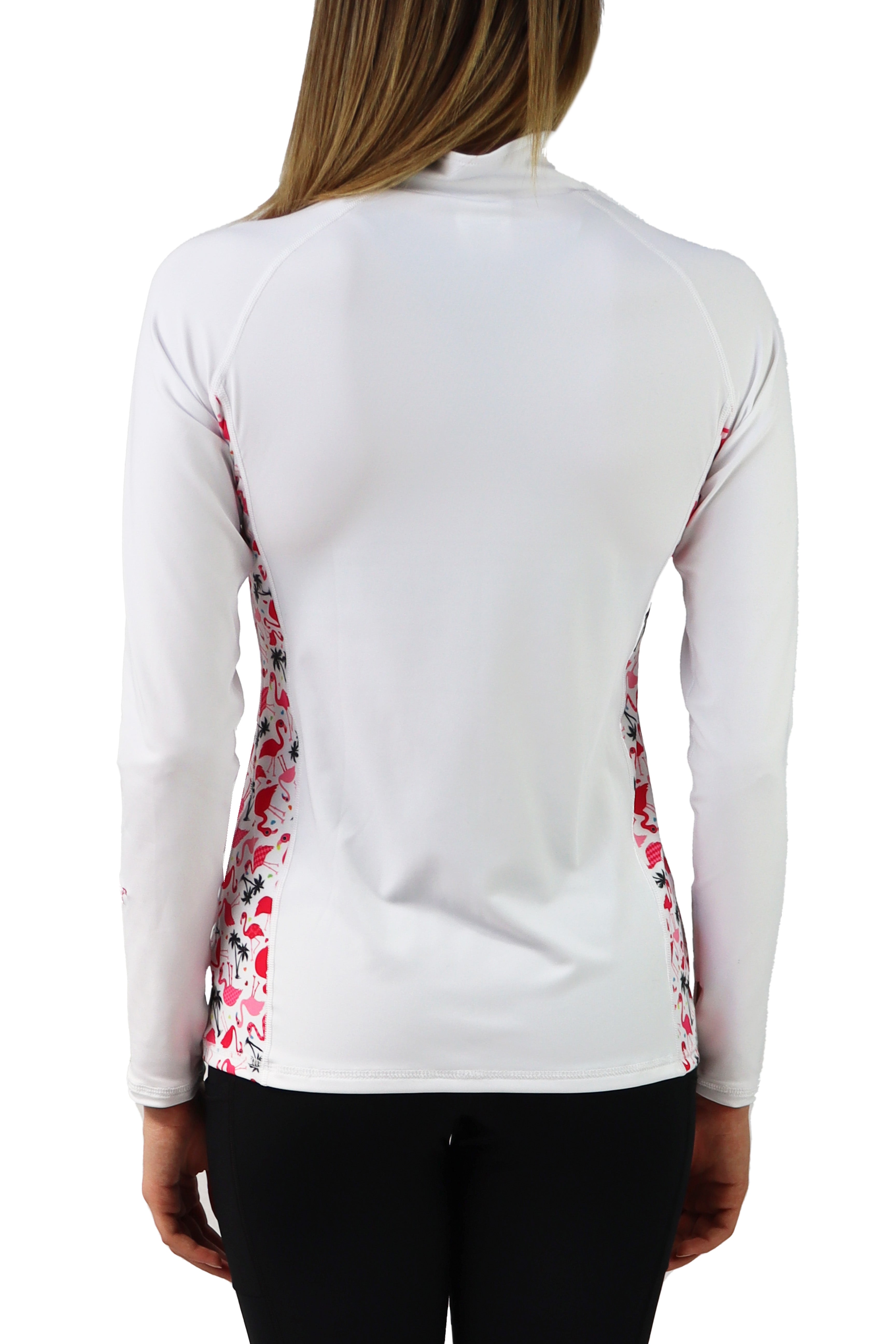 3208 -The Shelley Meyer Flamingo Full Zip Pullover/White