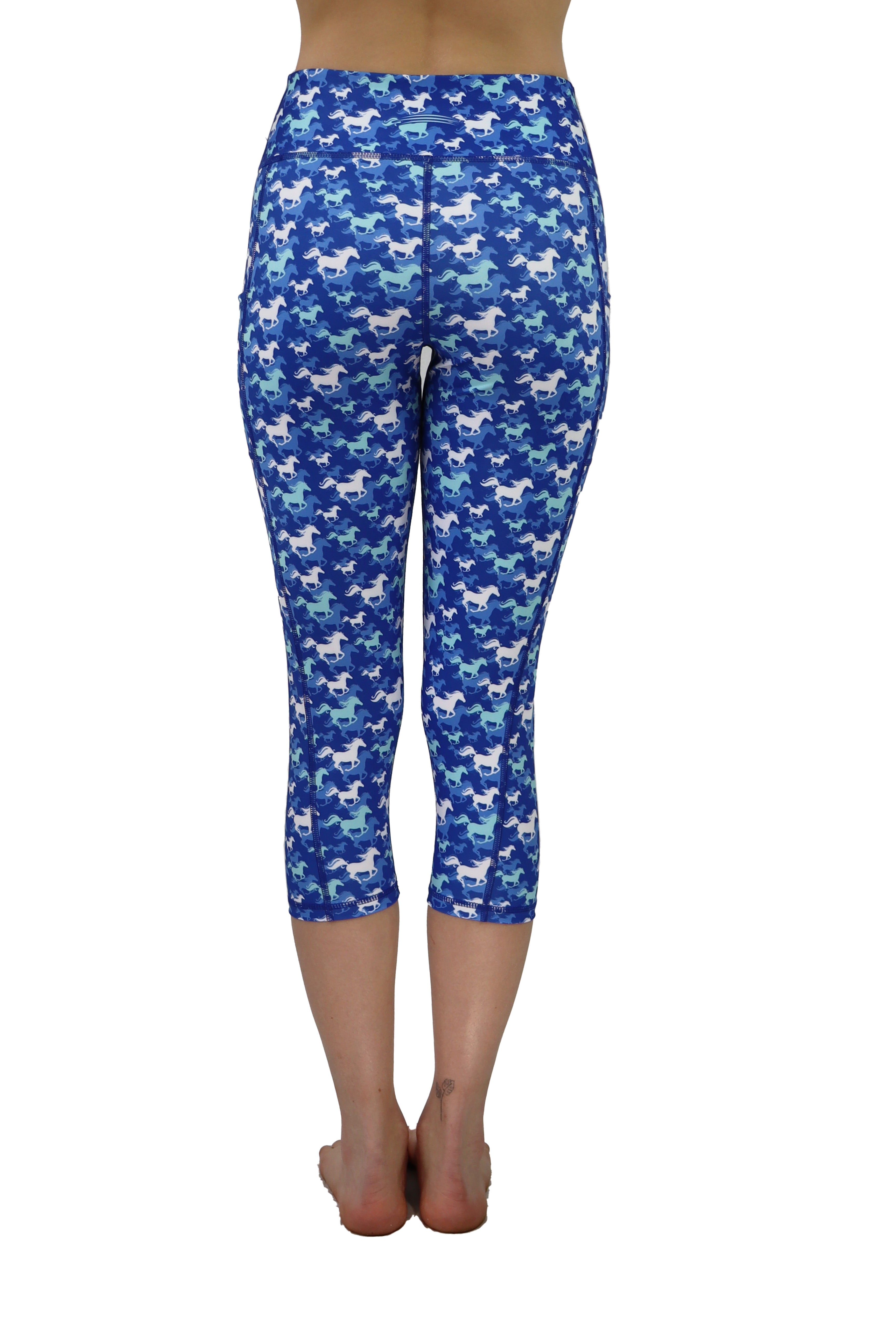 7000 - Running Horse Capris/Blue