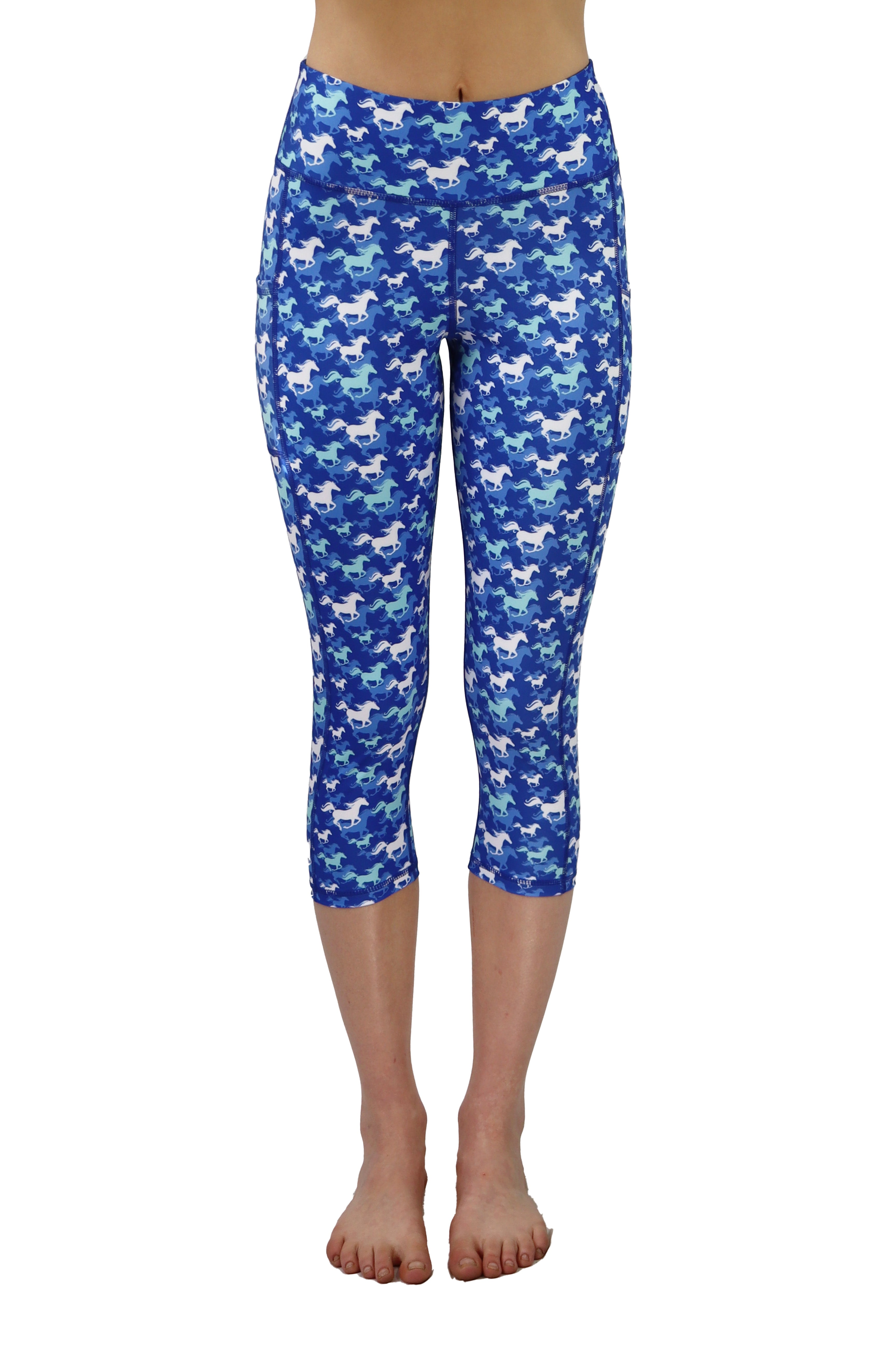 7000 - Running Horse Capris/Blue