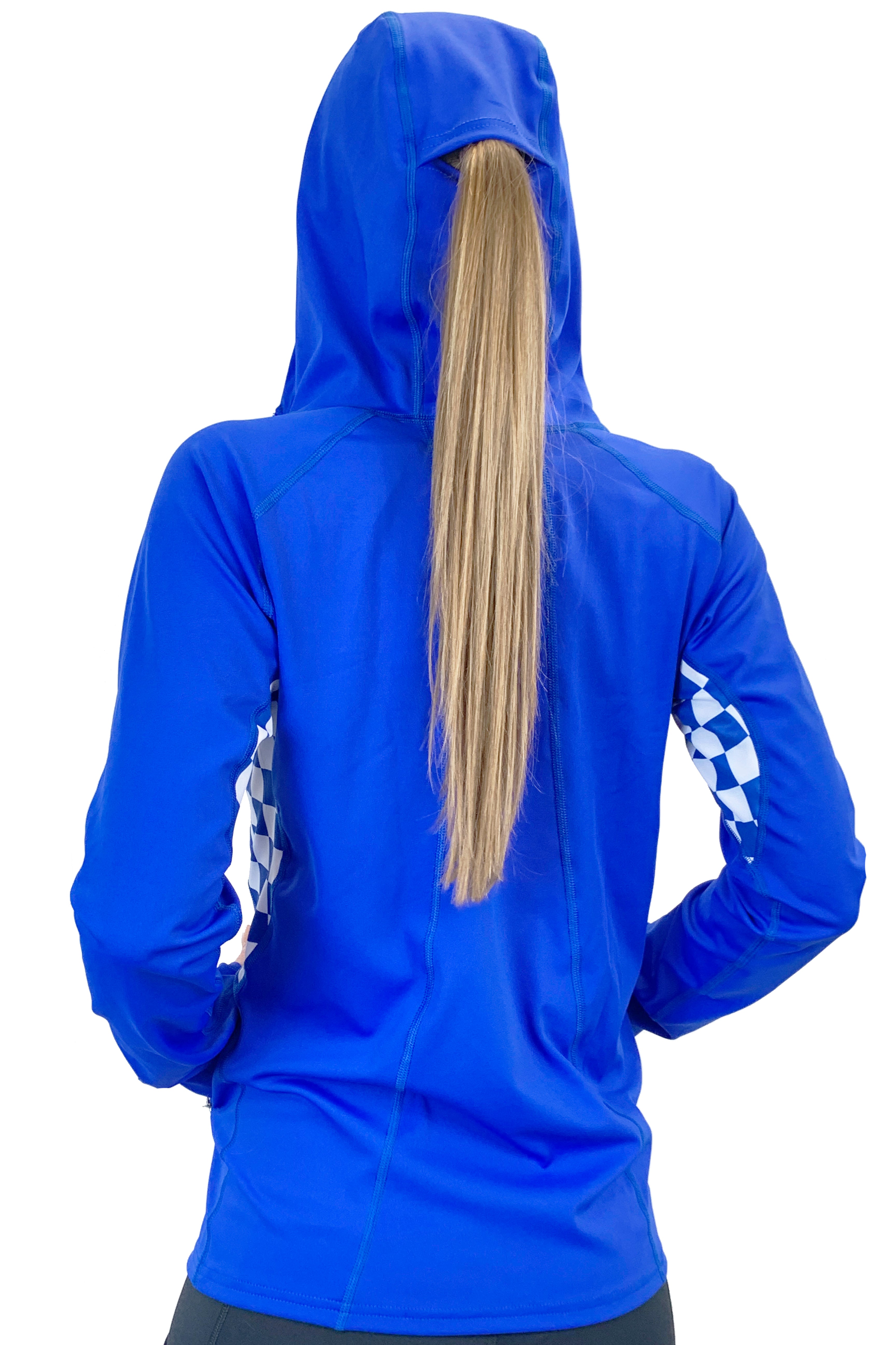 900- University of Kentucky Pony Tail Performance Hoodie/Blue