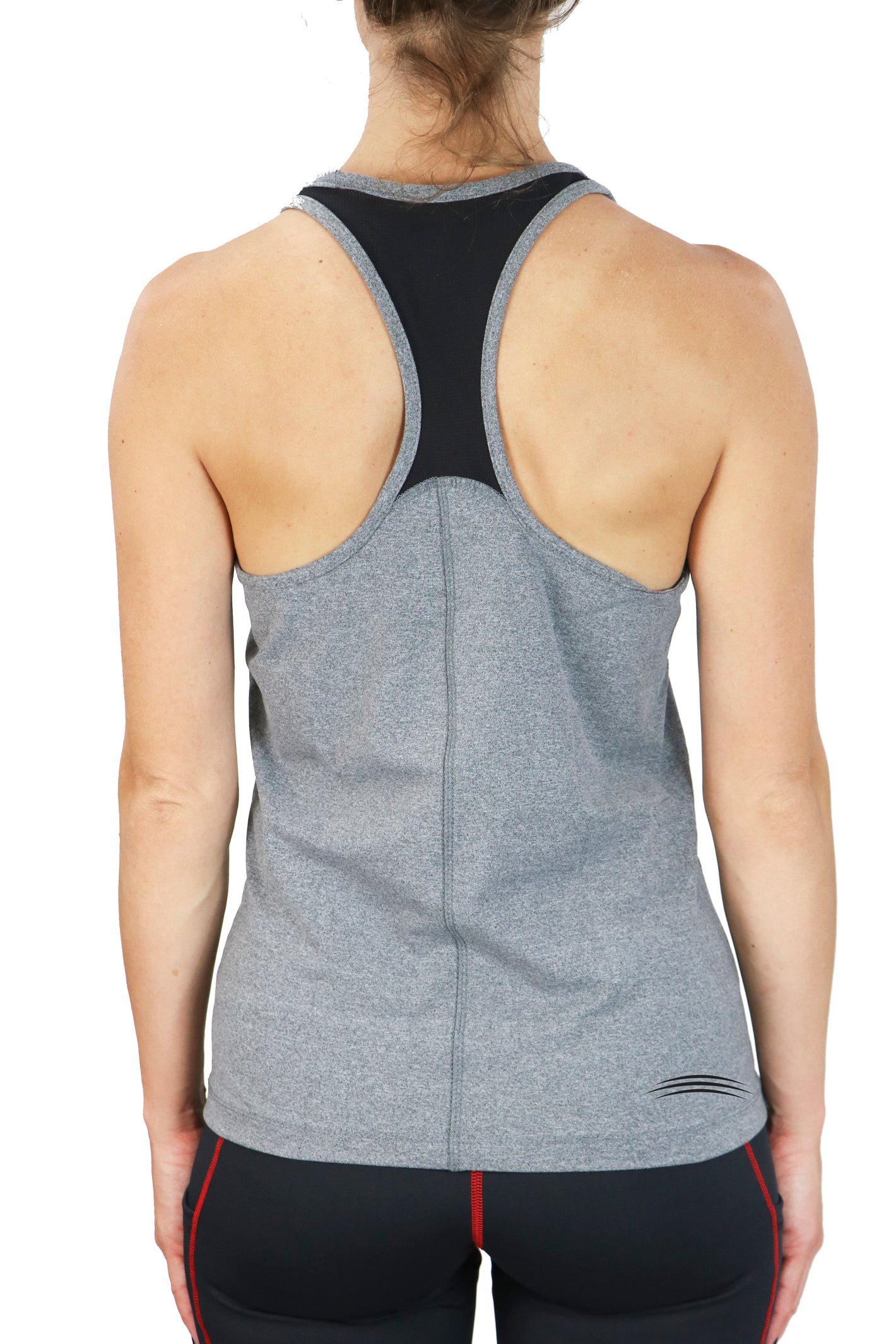 4200 - Meshback Racer Tank/ Heather Grey