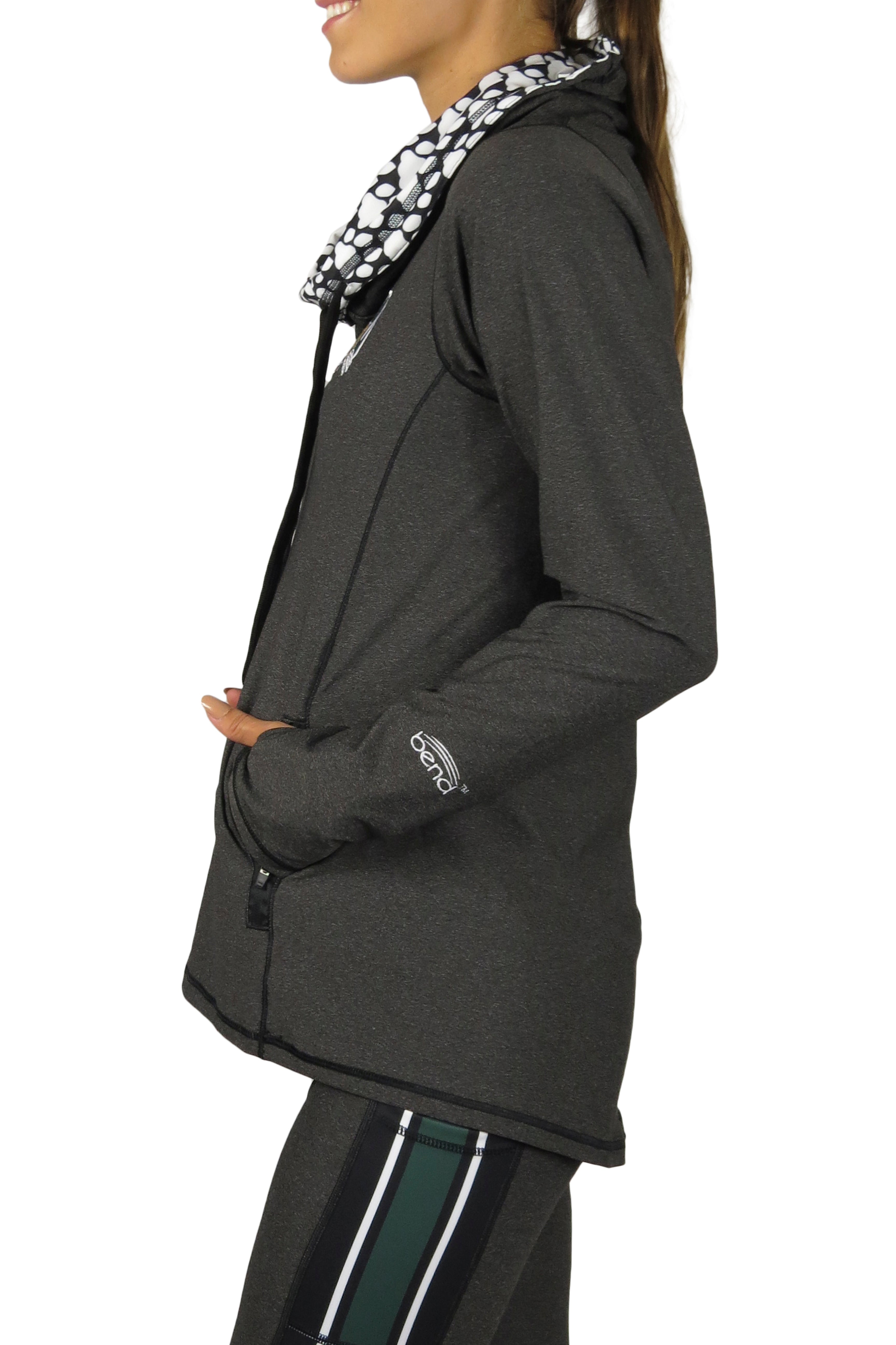 934 - The Ohio University Funnel Neck Long Sleeve/Onyx