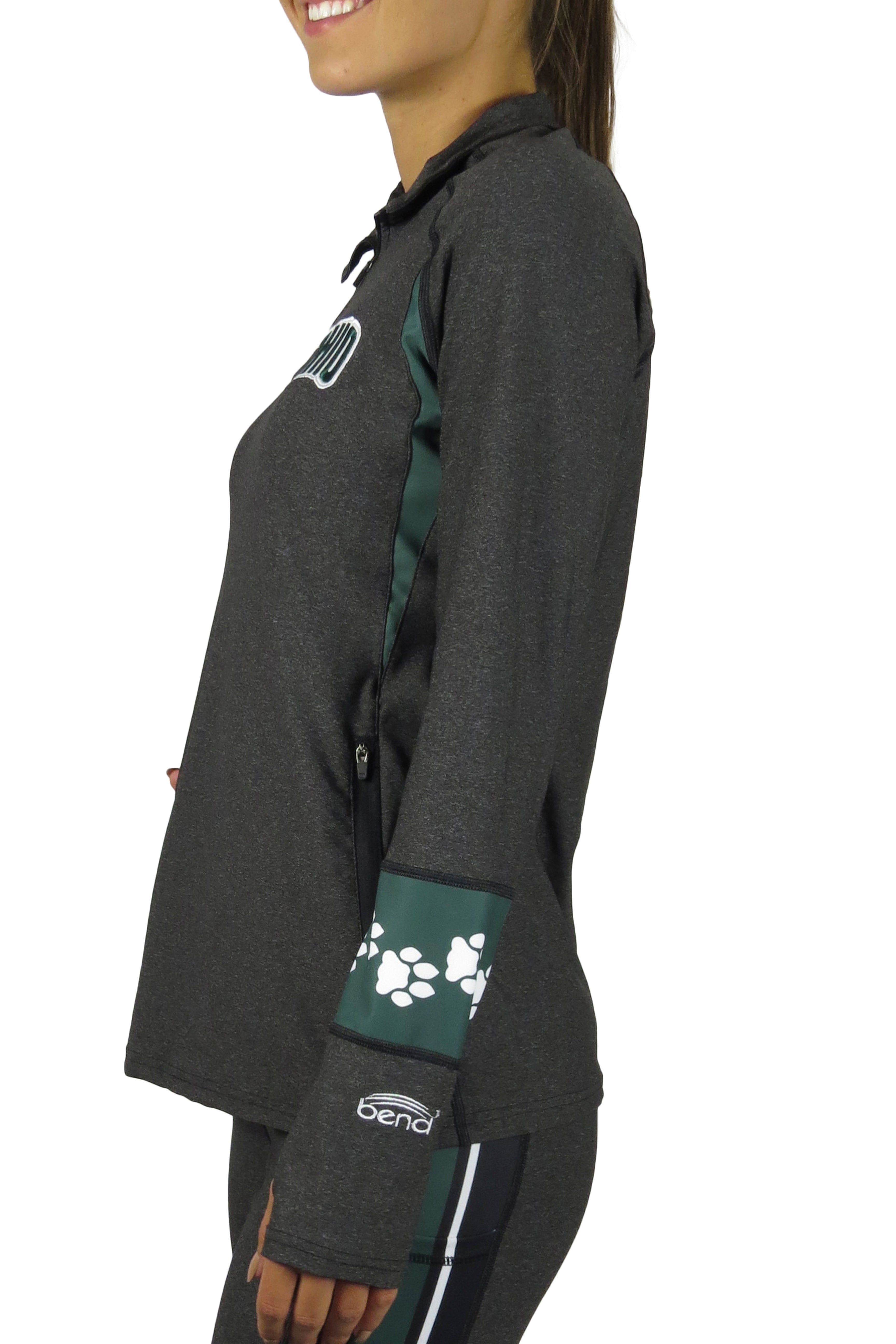 935 - The Ohio University 1/4 Zip Gameday Pullover/Onyx
