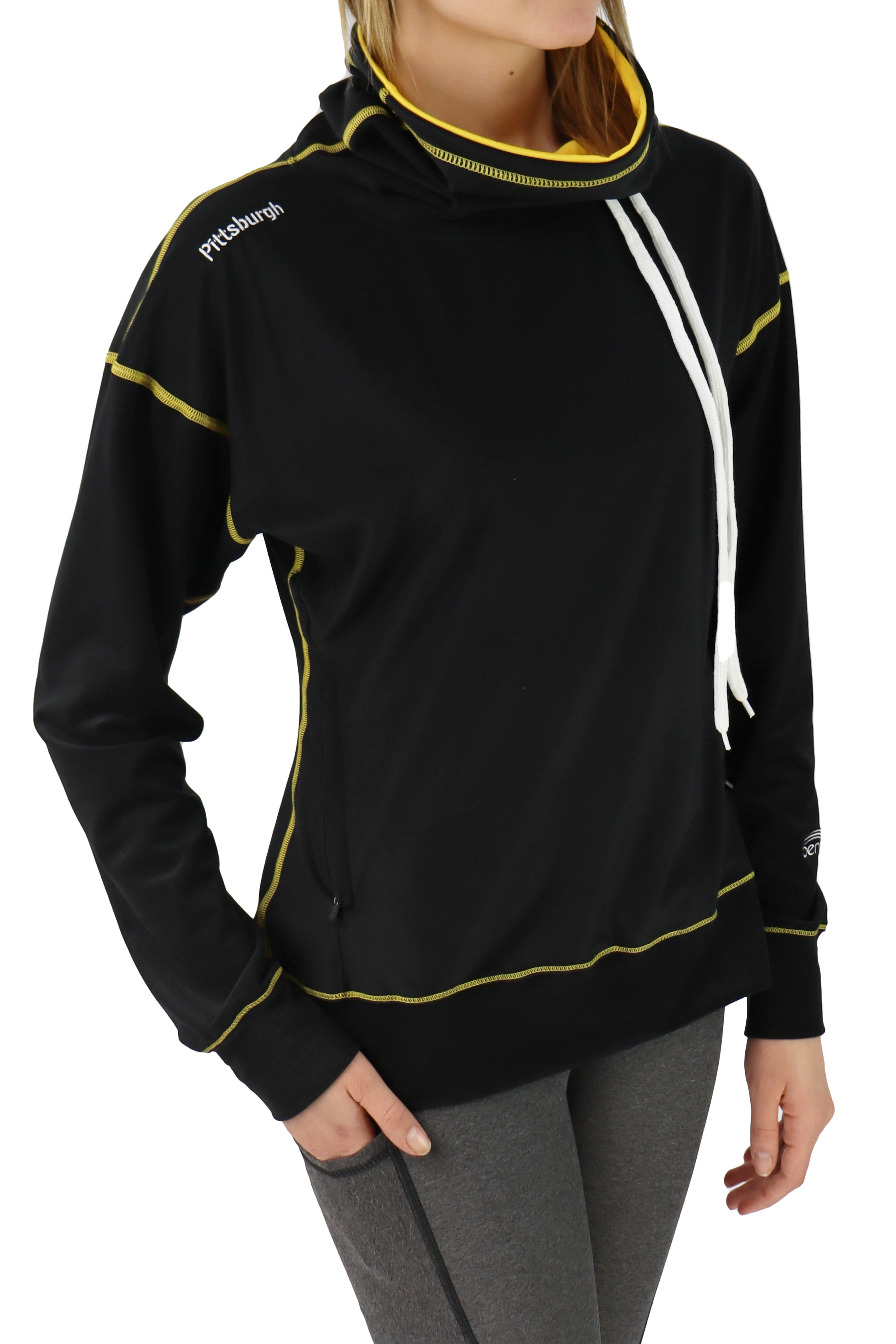Pittsburgh Mock Neck Pullover / Black