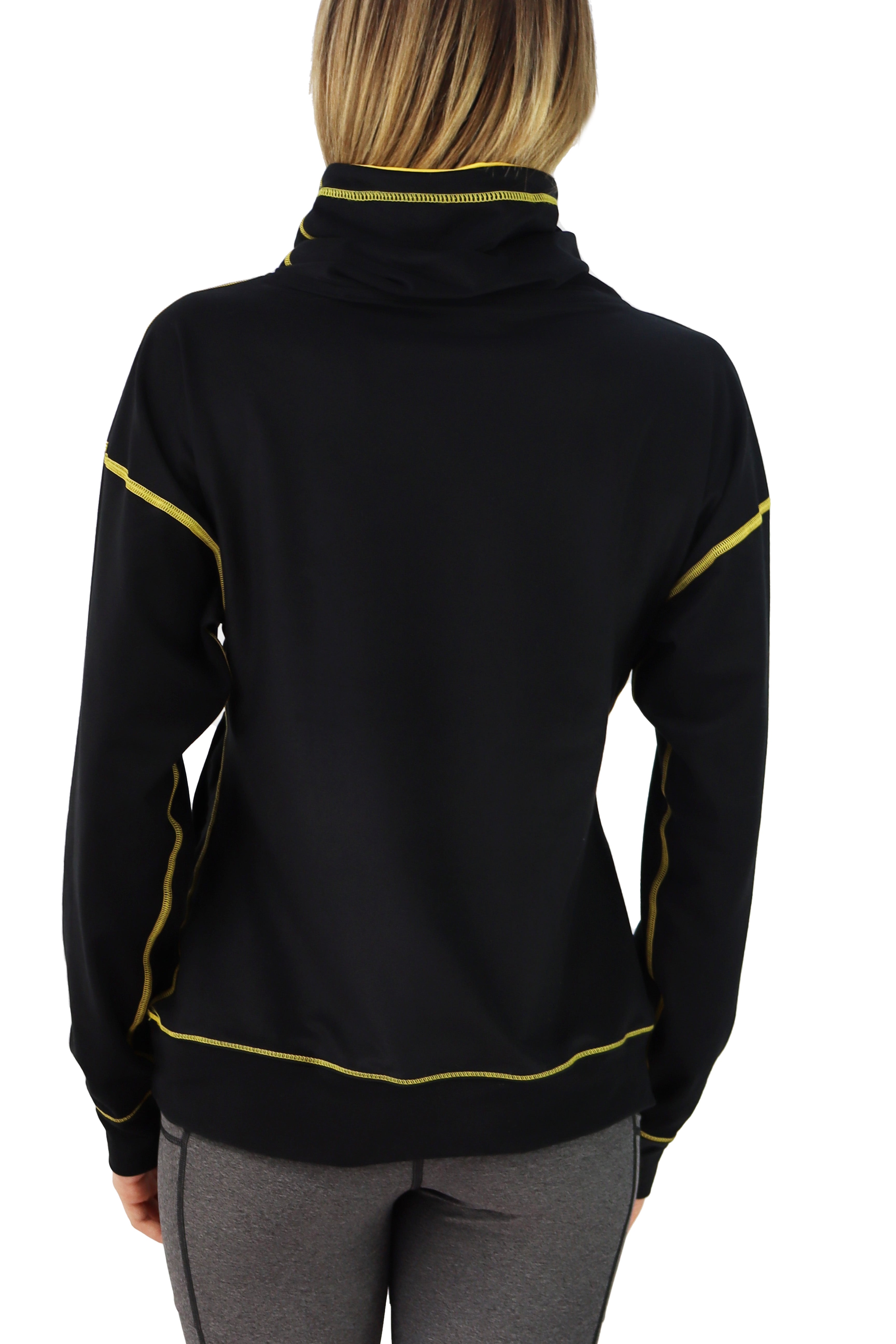 Pittsburgh Mock Neck Pullover / Black
