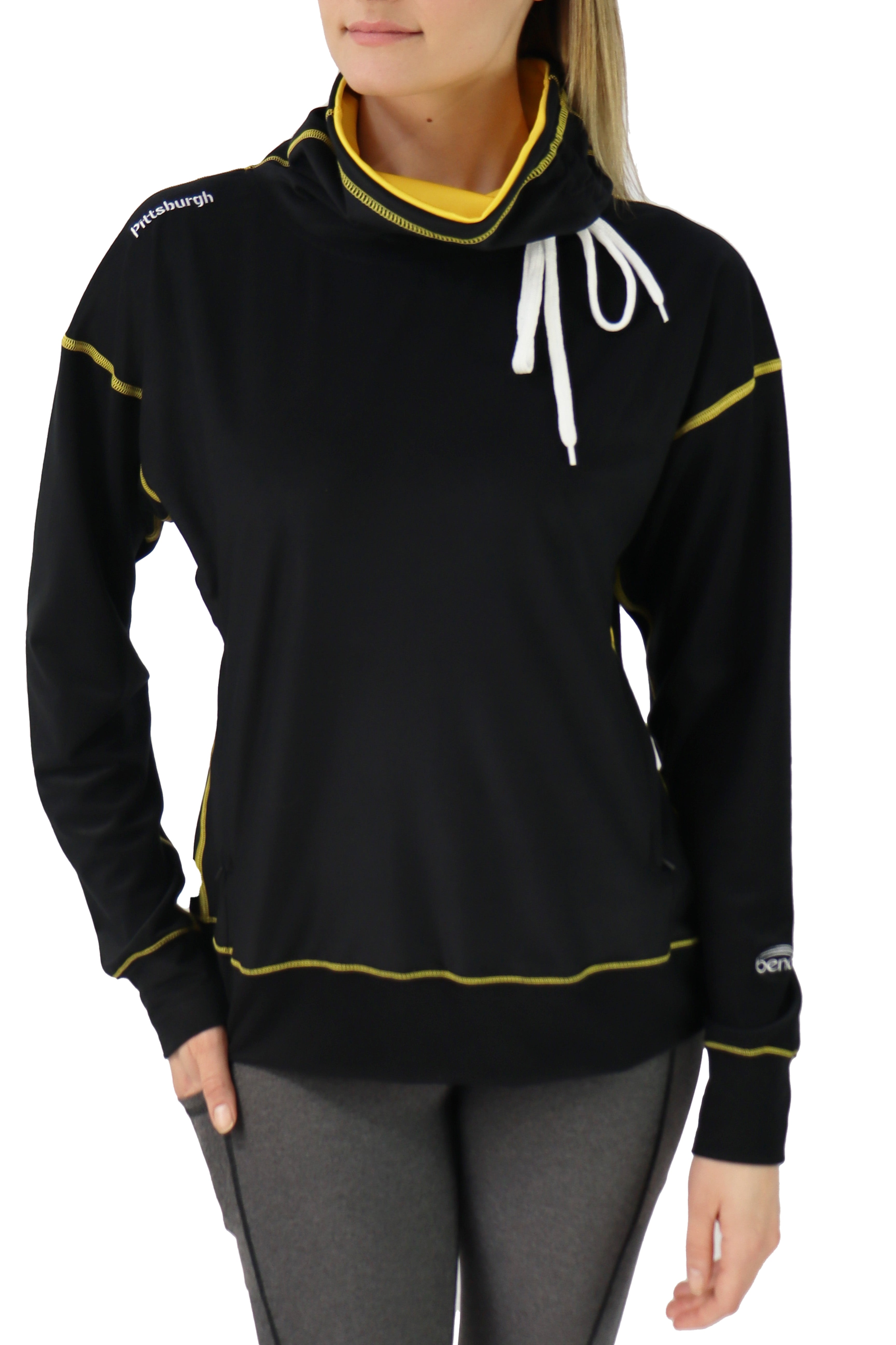 Pittsburgh Mock Neck Pullover / Black