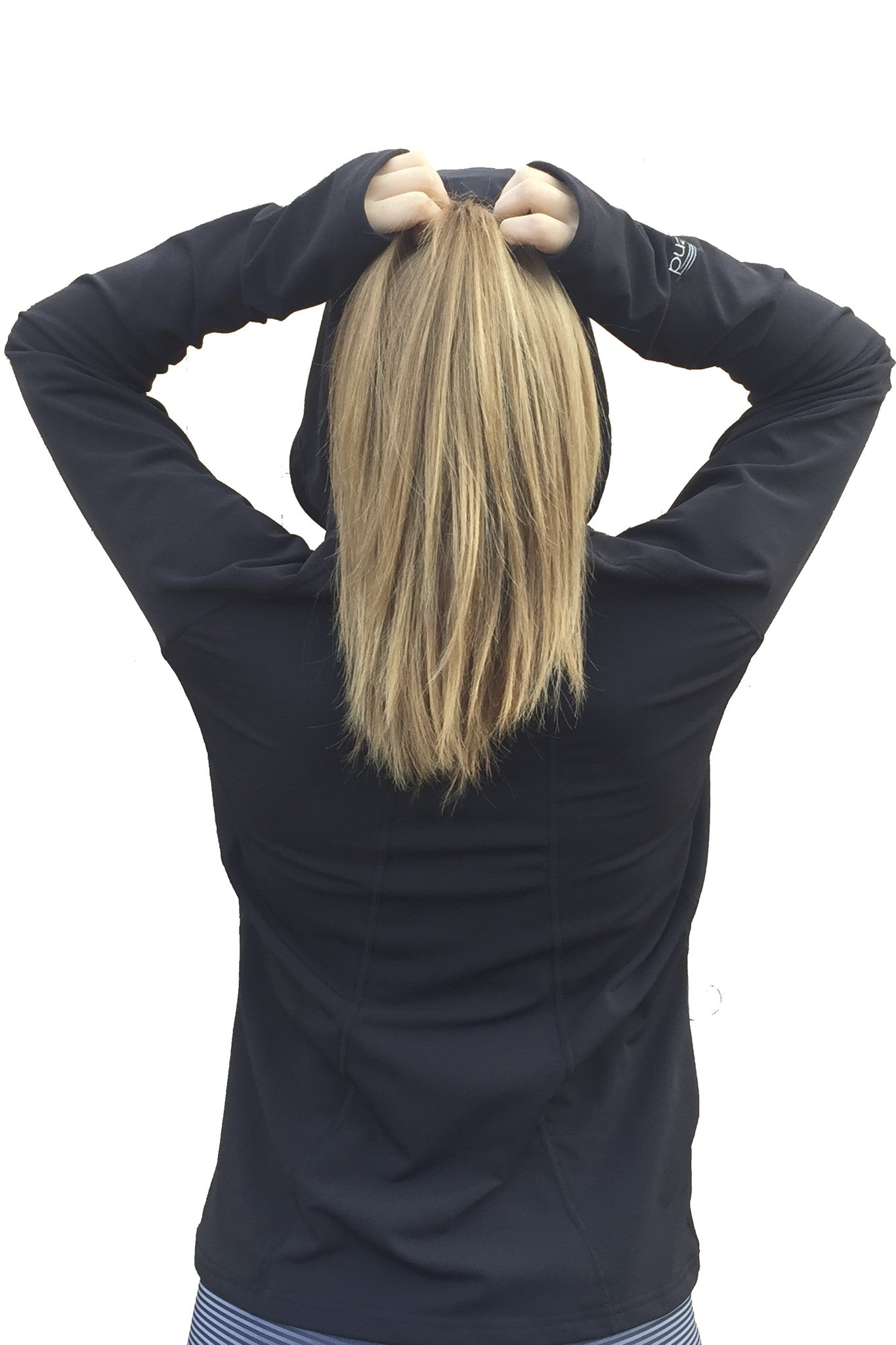 4401 - Performance Pony Tail Hoodie/Black