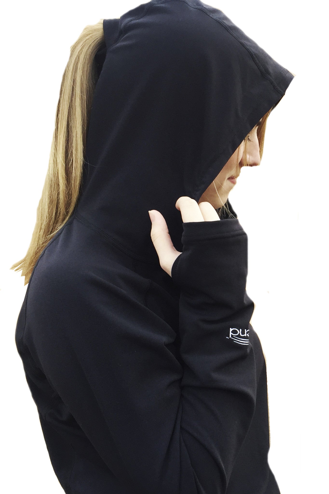 4401 - Performance Pony Tail Hoodie/Black
