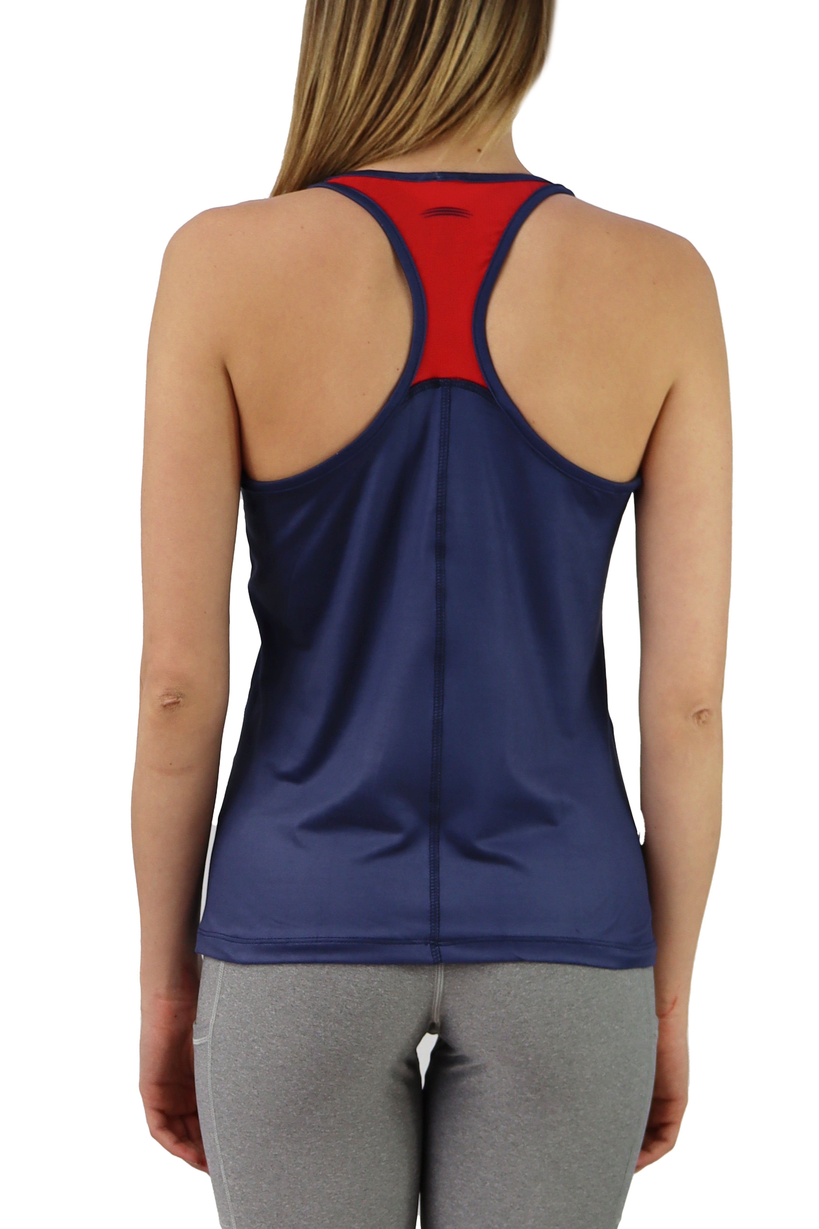 7005- RunTheBluegrass Meshback Racer Tank - Navy