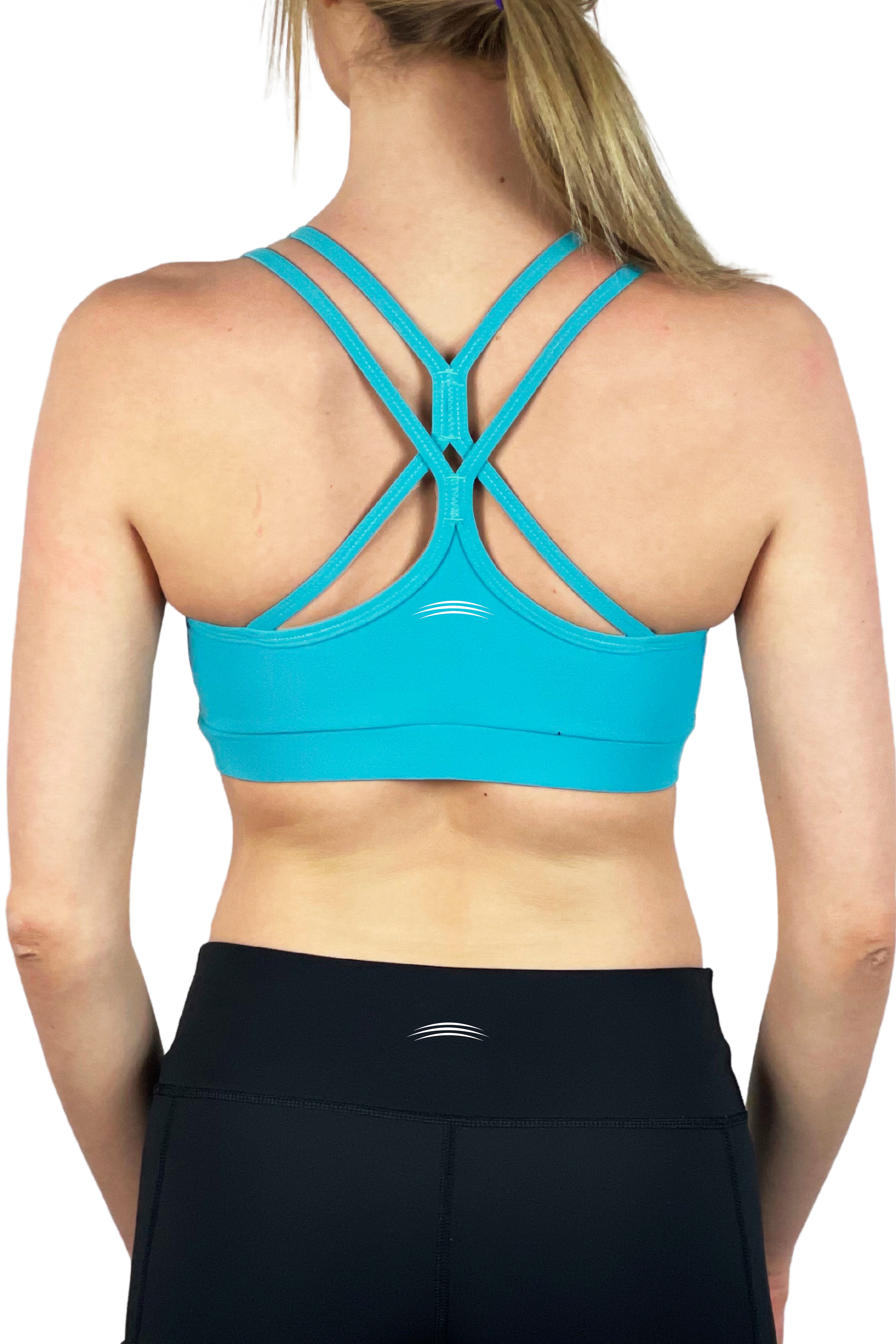4004 - The Visceral YBack Strappy Bra/Caribbean Blue- FINAL SALE