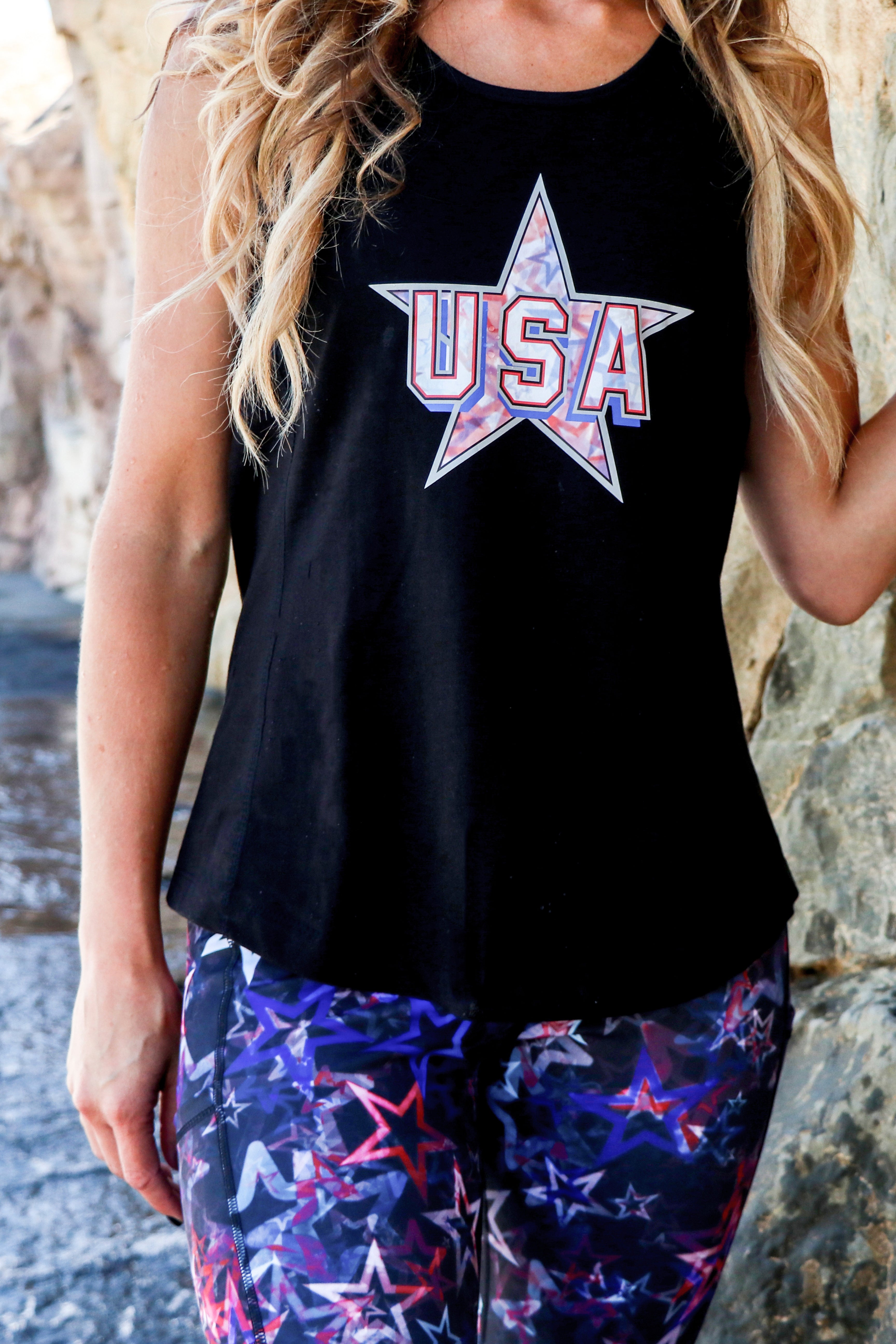 HC -USA Womens Tank/ Black - FINAL SALE