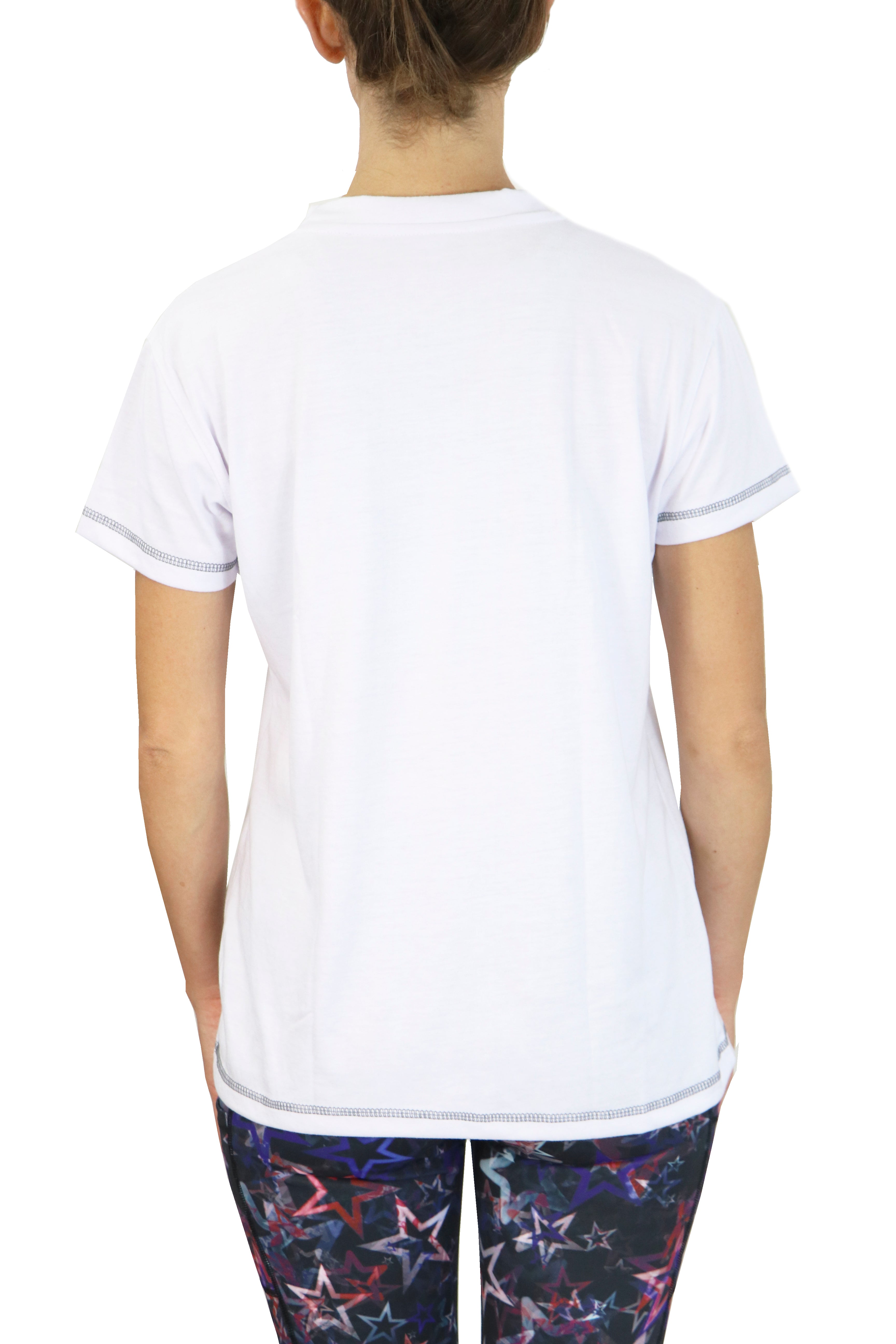 5102 -USA Women short sleeve Pocket Tee/ White