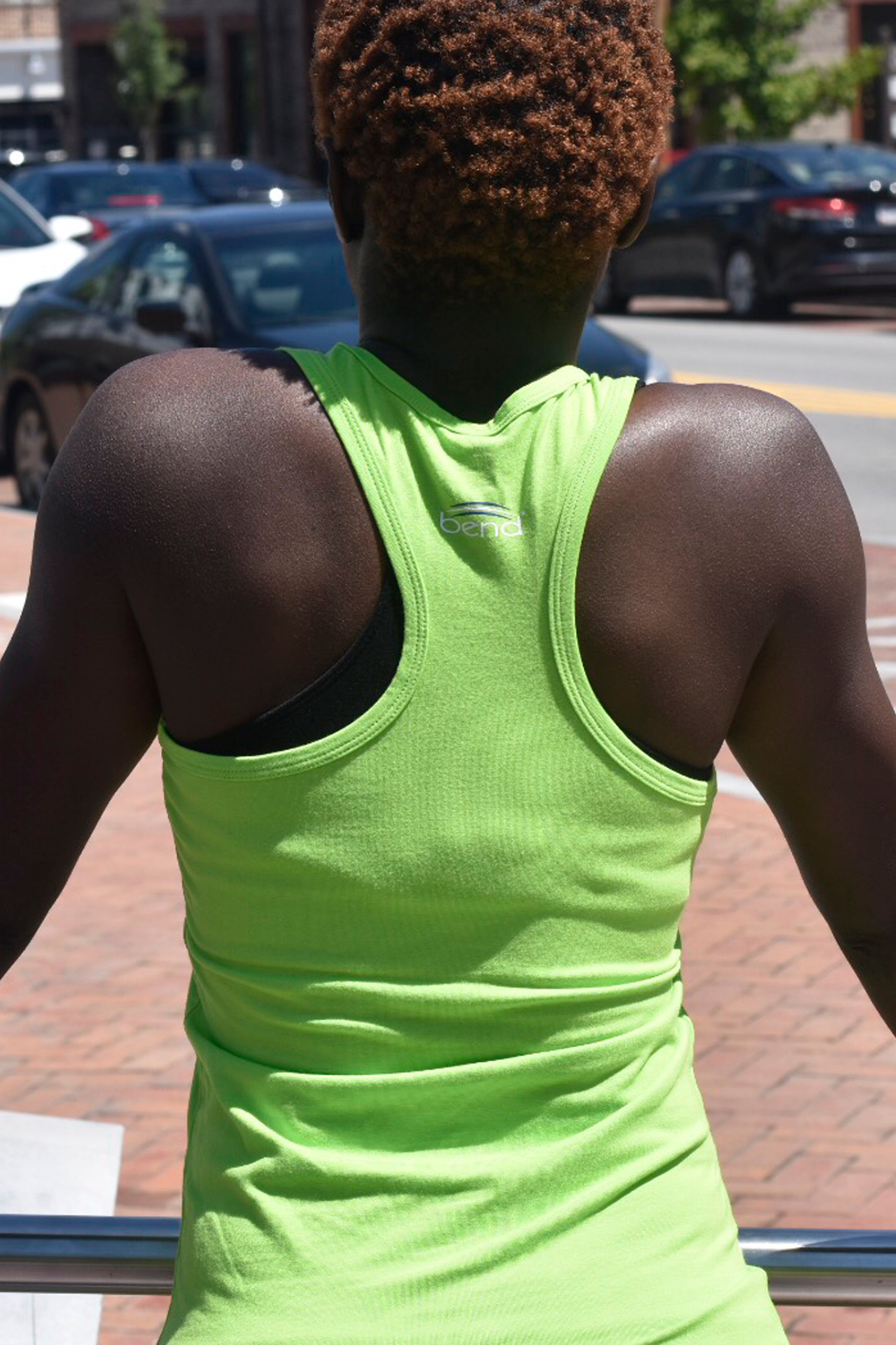 5302- Bamboo Comfort Racerback Tank/Green - FINAL SALE