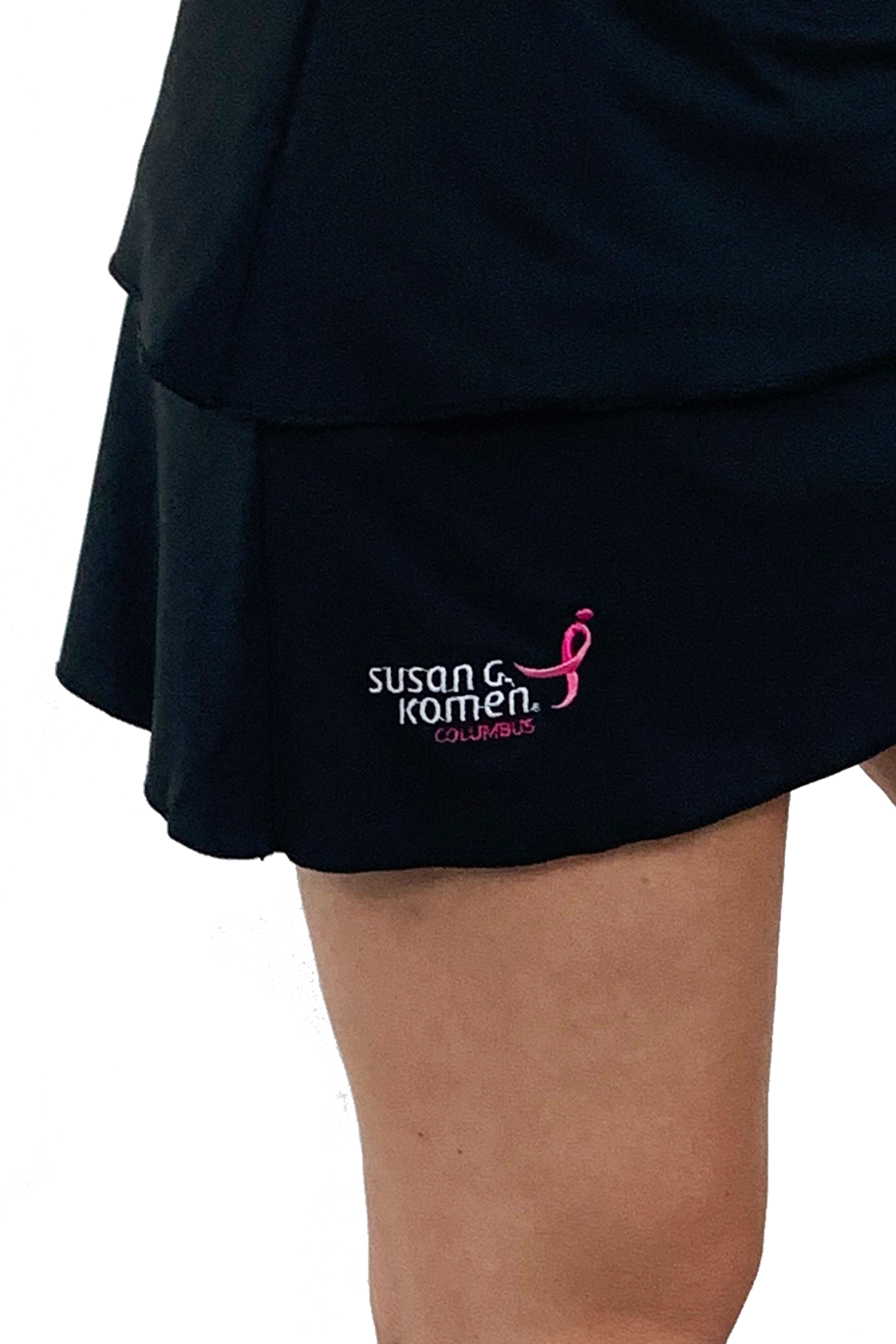 7204 - Komen Columbus Pink Ribbon Performance Skort/Black & Pink