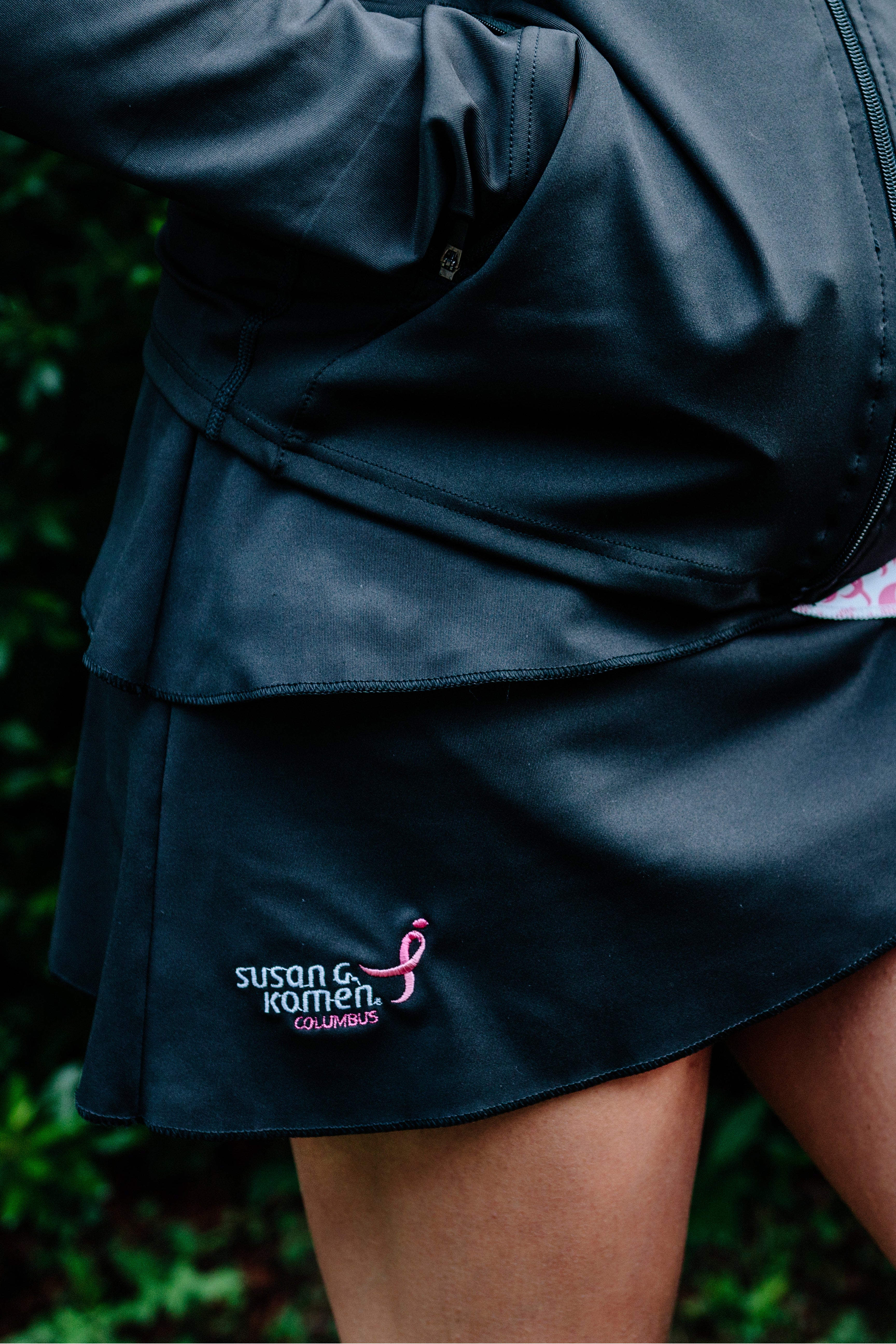7204 - Komen Columbus Pink Ribbon Performance Skort/Black & Pink