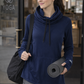 4402 - Luxe Funnelneck Long Sleeve/Navy