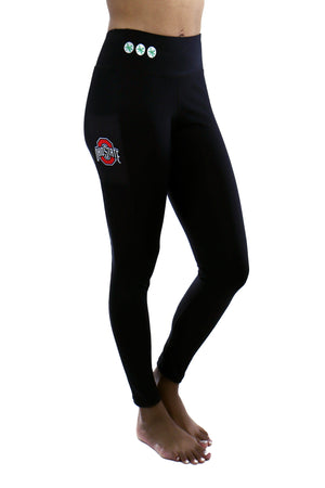 1102-The Ohio State University "Victory" Cell Phone Pocket Legging/Black