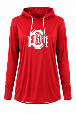 2001- Ohio State unisex  Lightweight Hoodie / Red- FINAL SALE