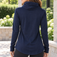 4402 - Luxe Funnelneck Long Sleeve/Navy