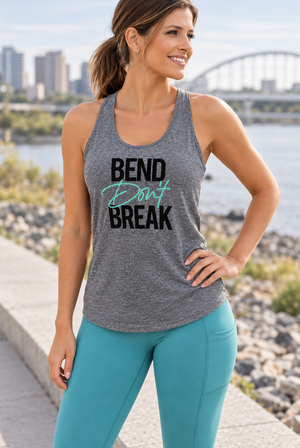 4312 - The Bend "Bend Don't Break" Keyhole Tank - Grey - FINAL SALE