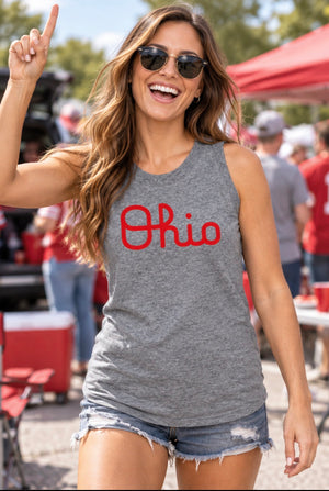 1205 - Ohio State "Script Ohio" Relaxed Tank (2 Colors)