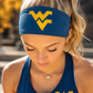 913 - West Virginia University Reversible Headband Navy w/Gold